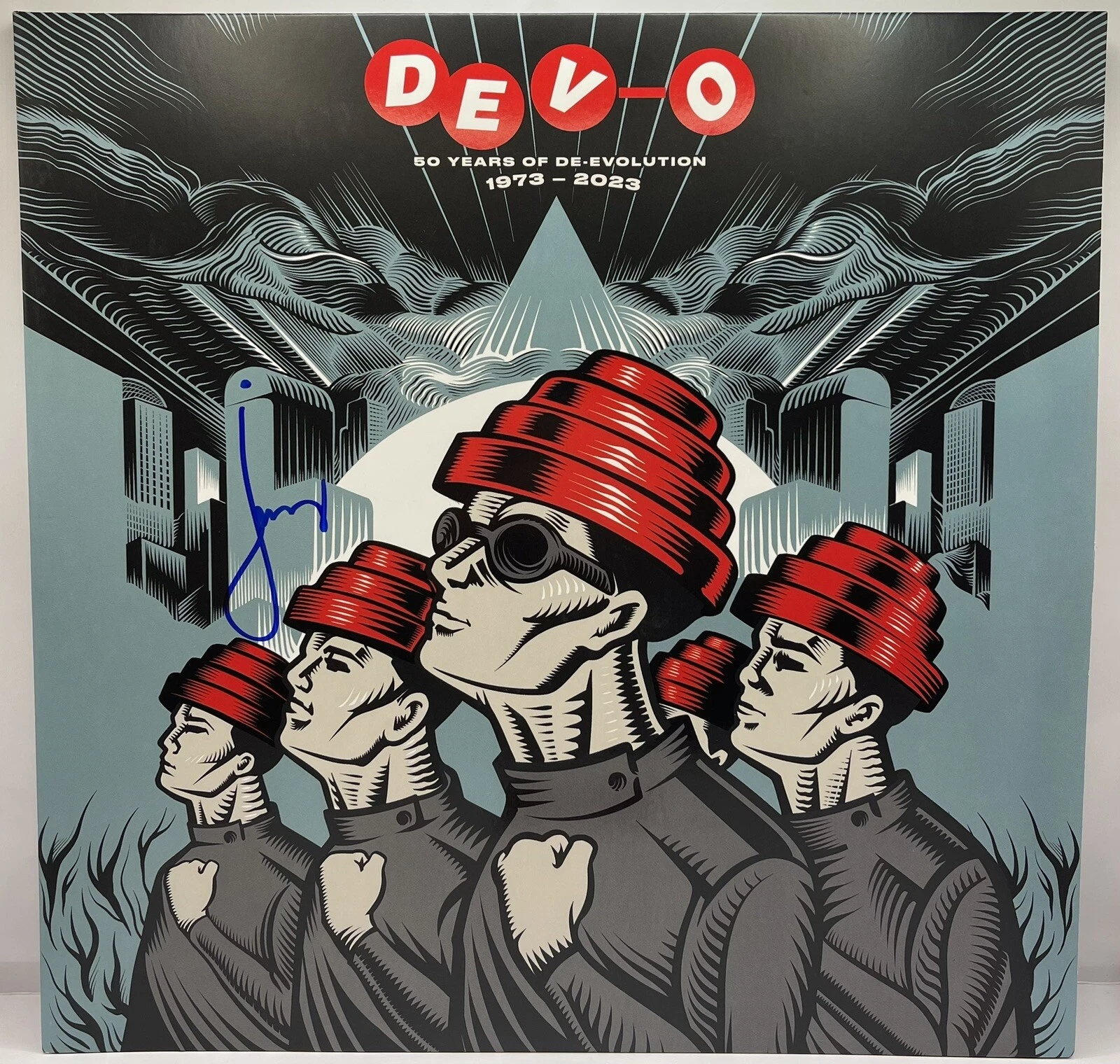 Jerry Gerald Casale DEVO 50 Years of Devolution Signed Vinyl Record LP JSA COA