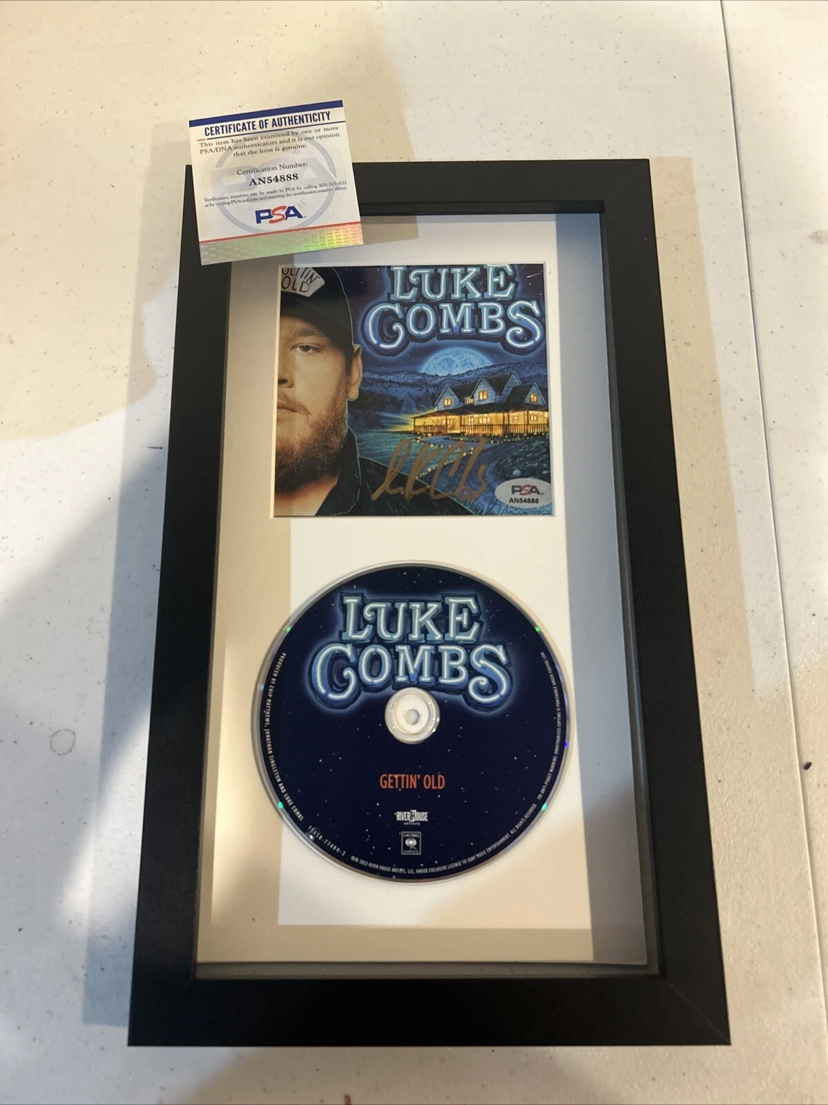 LUKE COMBS GETTIN OLD SIGNED AUTOGRAPH FRAMED CD DISPLAY PSA COA COUNTRY