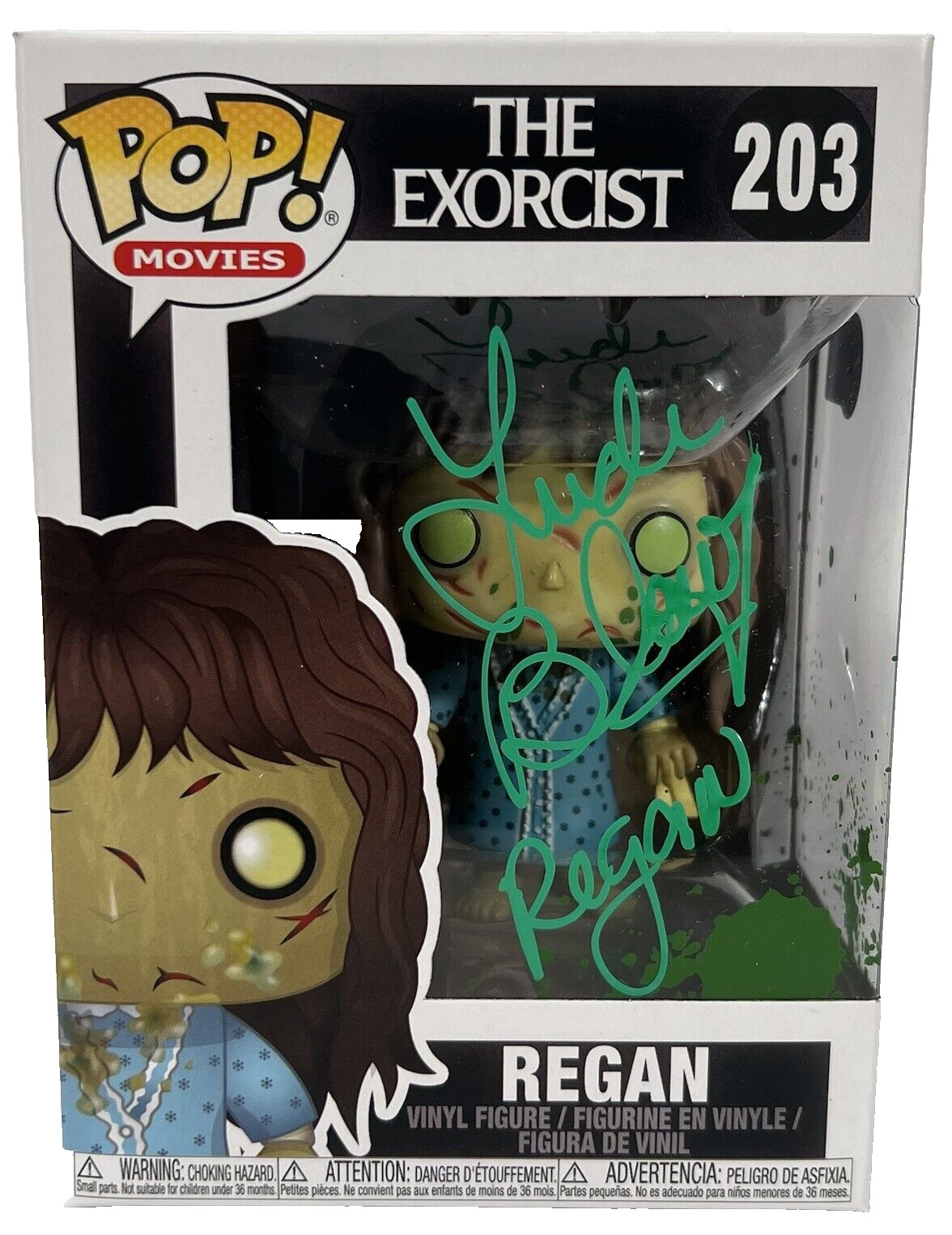 Linda Blair Signed Autograph Funko Pop The Exorcist Regan 203 Horror Beckett COA