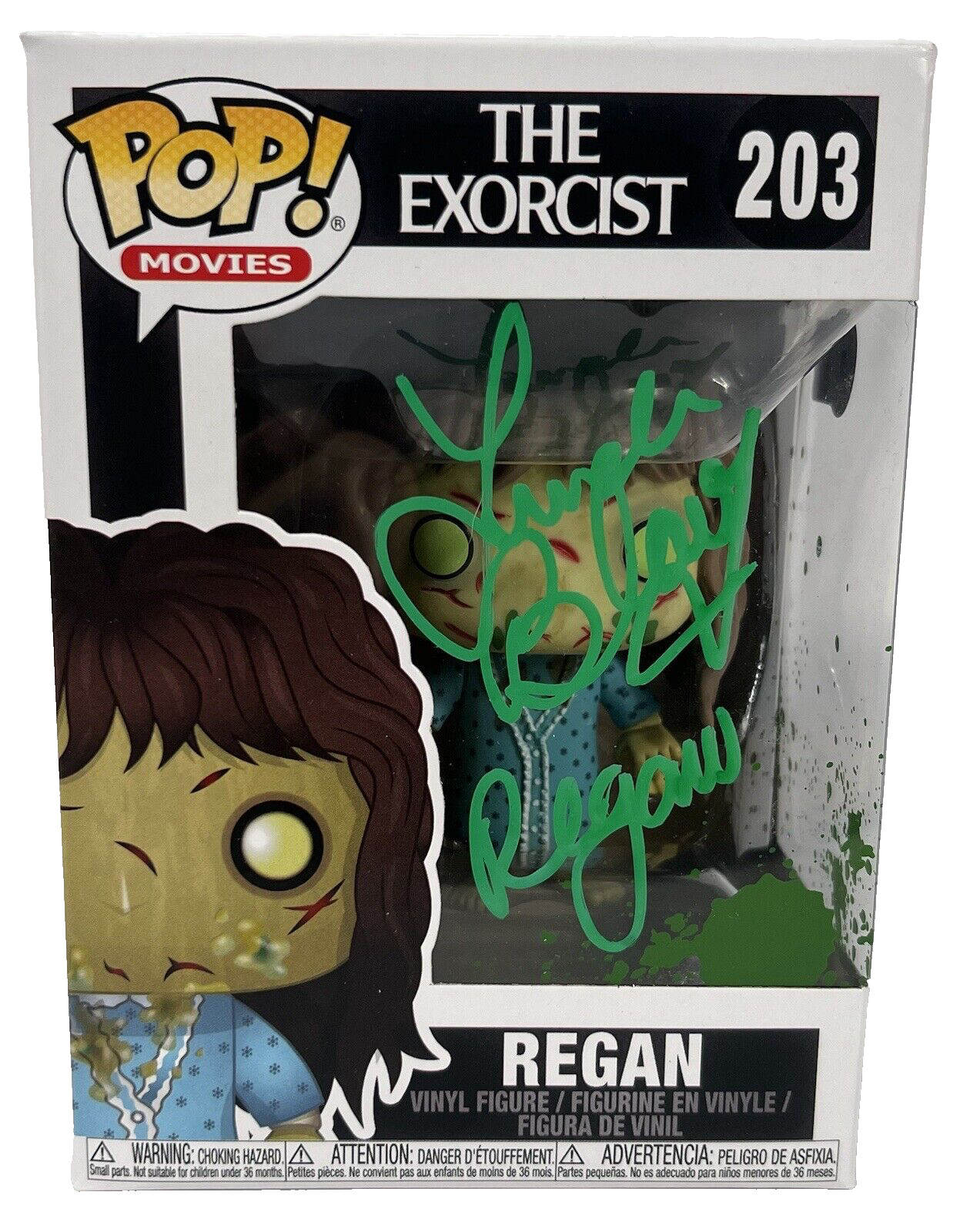 Linda Blair Signed Autograph The Exorcist Regan Funko Pop 203 Horror Beckett COA