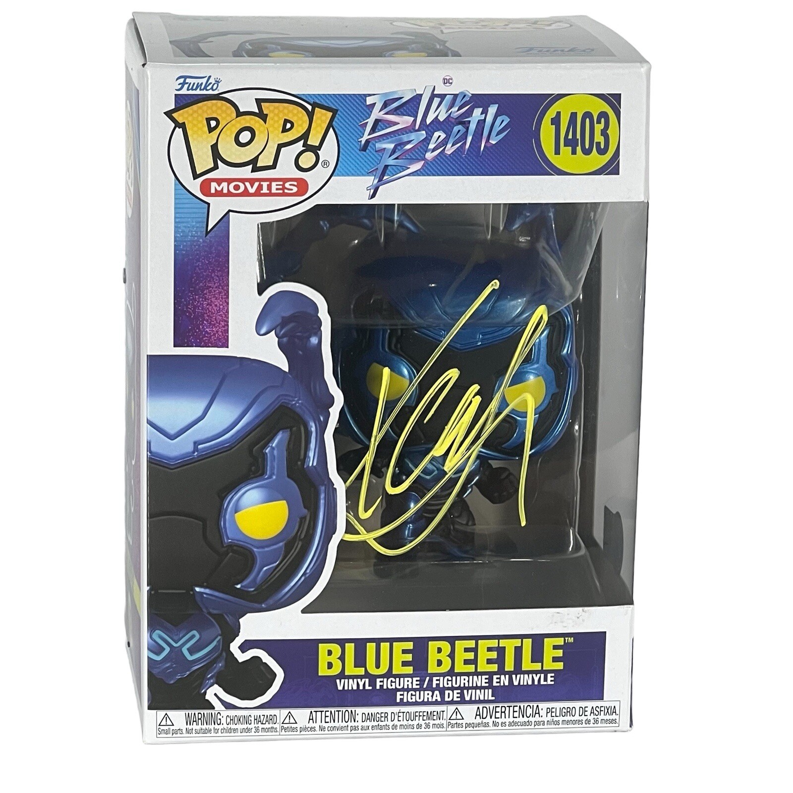 Xolo Mariduena Signed Funko Pop Blue Beetle #1403 Autograph Beckett COA