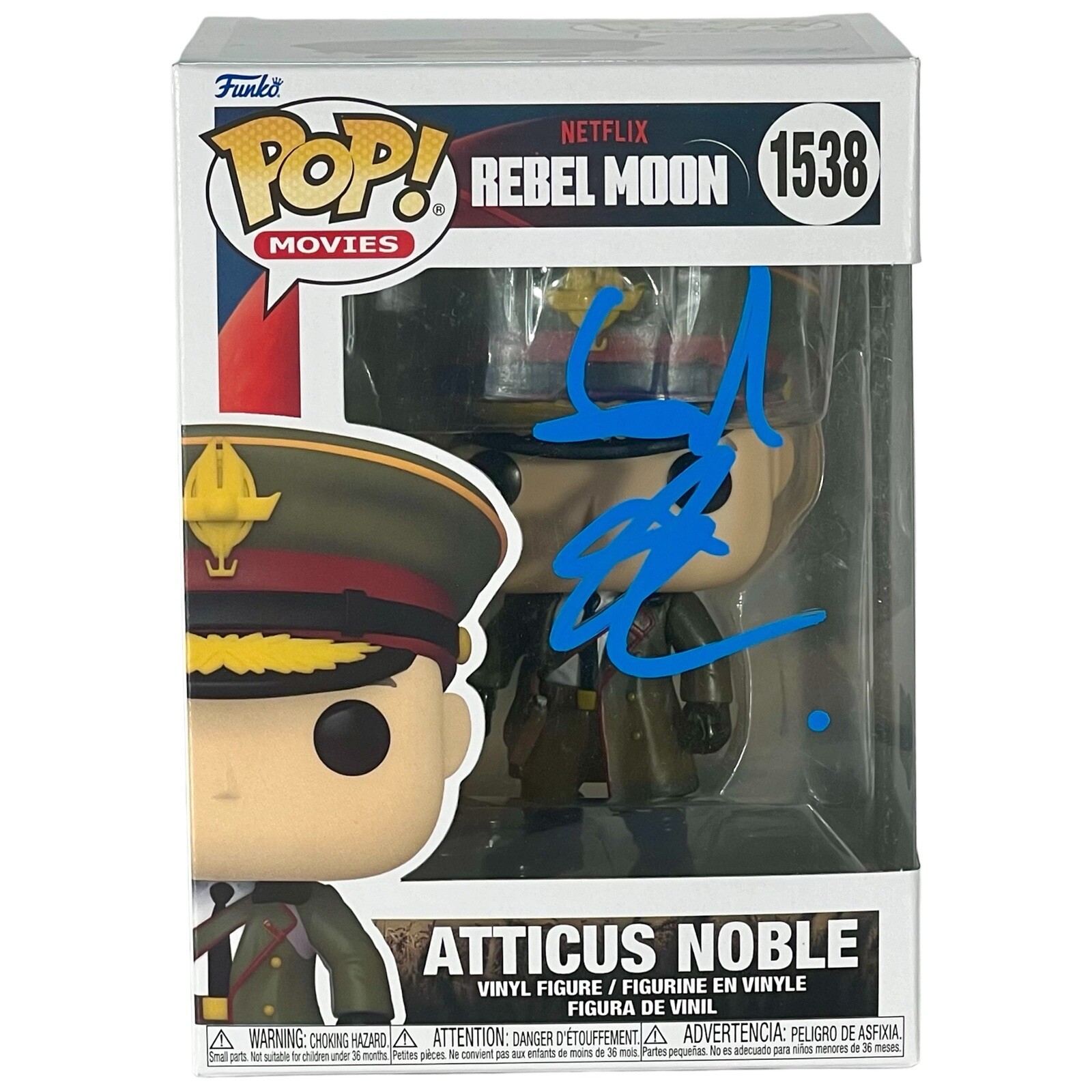 Ed Skrein Signed Funko Pop Rebel Moon Atticus Noble 1538 Autograph Beckett COA