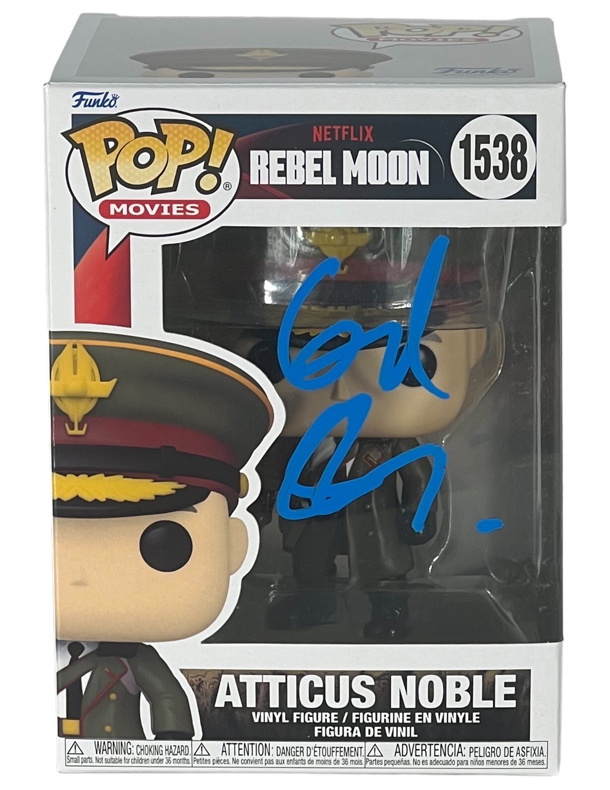Ed Skrein Signed Funko Pop Rebel Moon Atticus Noble 1538 Autograph Beckett COA