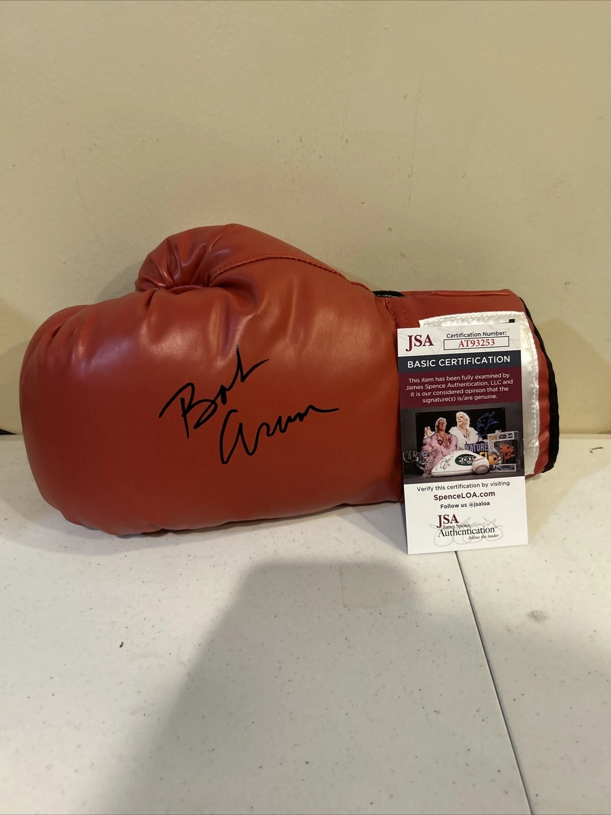 BOB ARUM SIGNED AUTOGRAPH EVERLAST BOXING GLOVE TOP RANK JSA COA HOF