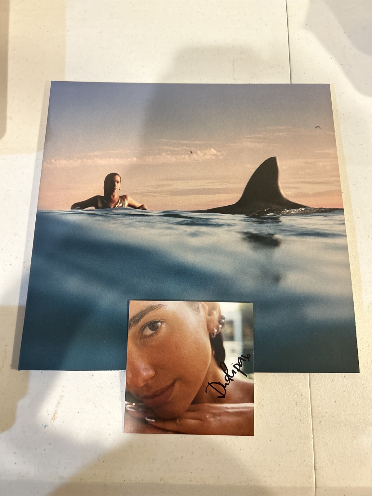 DUA LIPA RADICAL OPTIMISM SIGNED AUTOGRAPH VINYL ART CARD WEBSITE PURCHASED