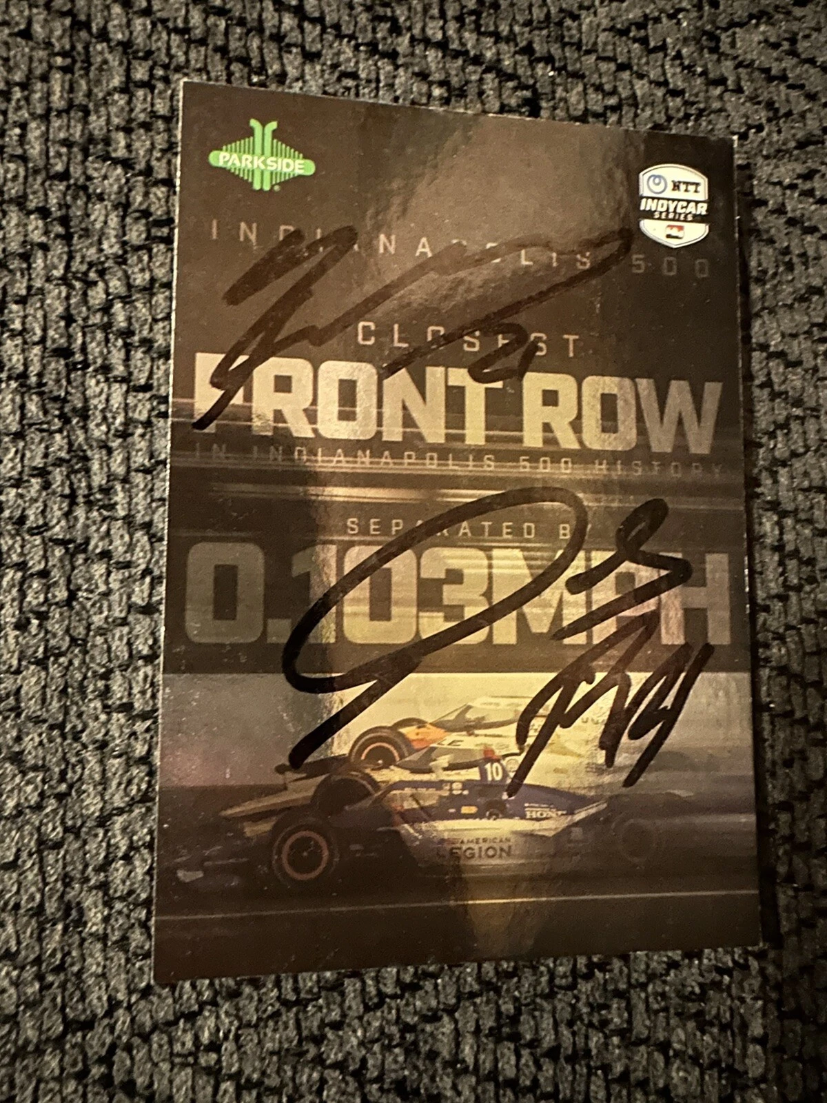 2024 Parkside Indy Trading Card Signed Alex Palou Felix Rosenqvist Rinus Veekay