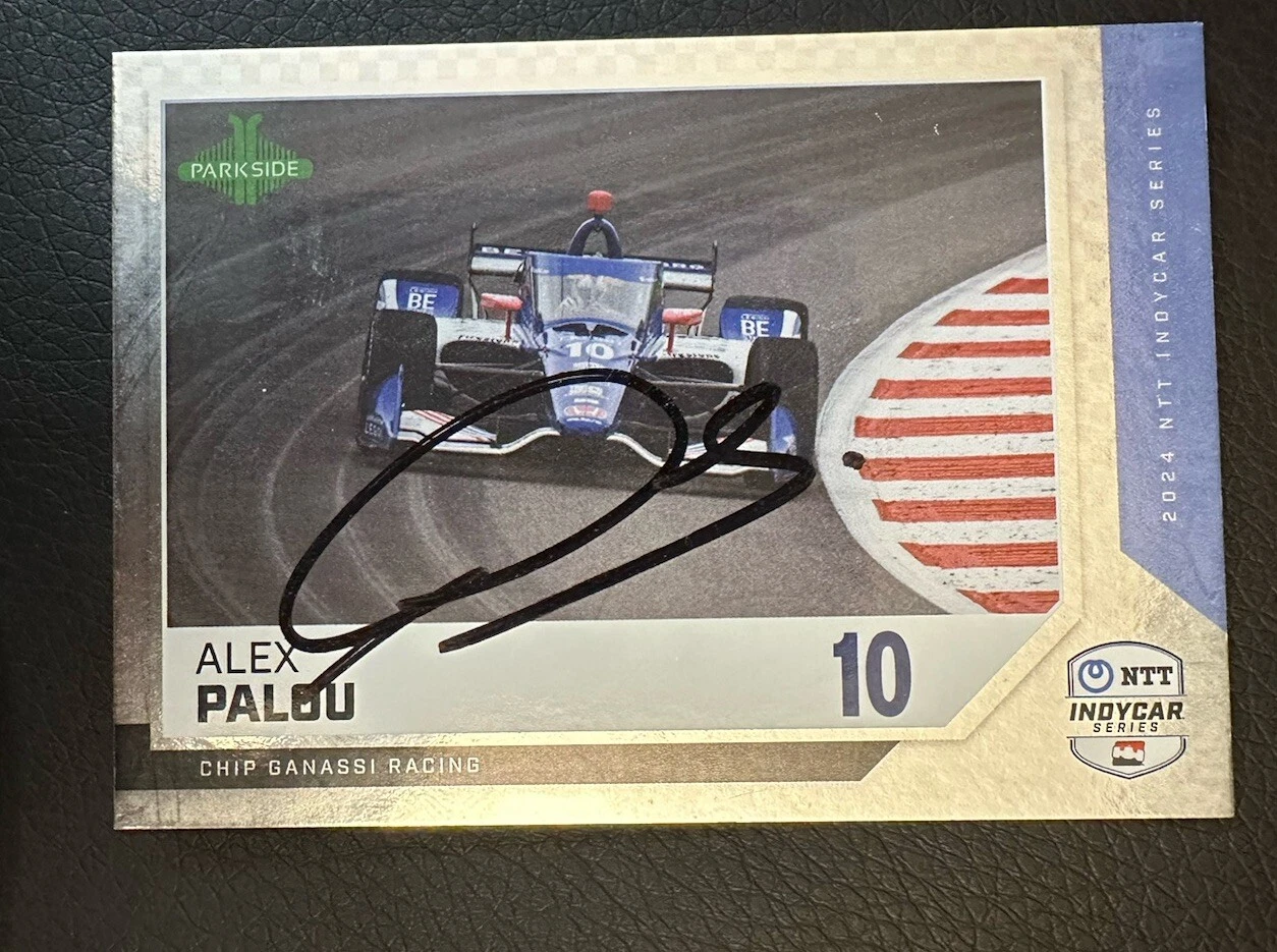 2024 Parkside Indy Car Trading Card 500 Signed Alex Palou Parallel Version