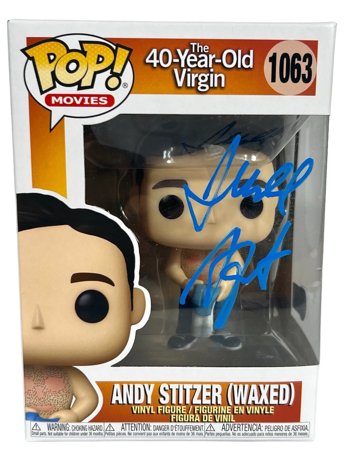 Judd Apatow Signed Funko Pop The 40 Year Old Virgin Andy Stitzer Waxed BAS COA