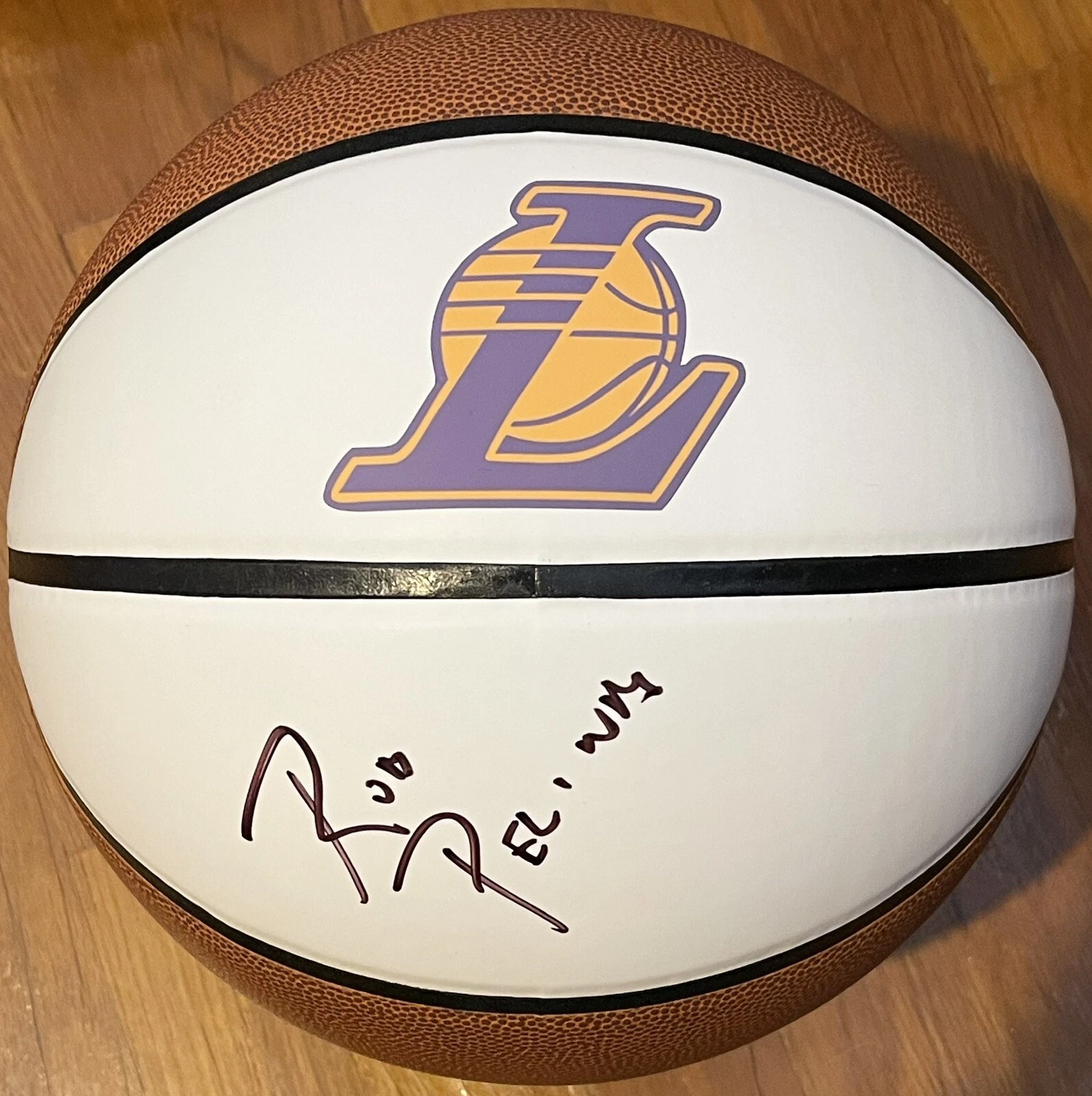 Rob Pelinka Signed Autographed Los Angeles Lakers Logo Basketball Beckett