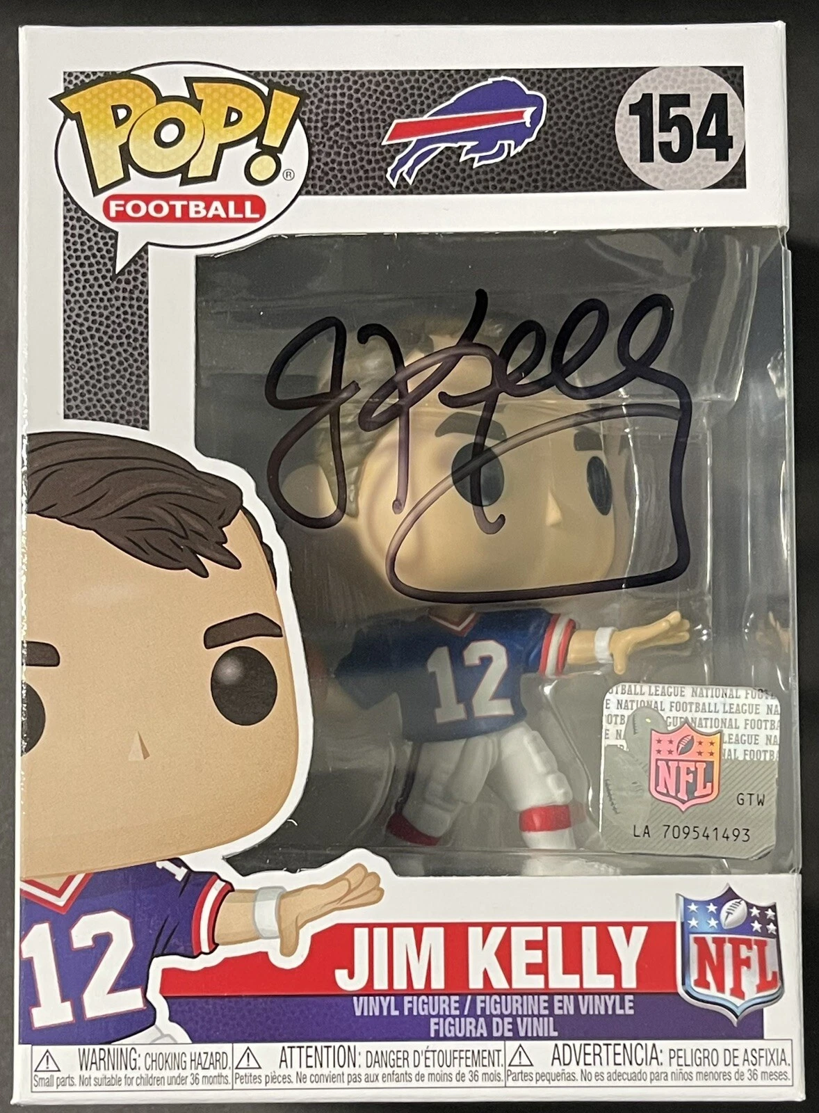 Jim Kelly Signed Autographed Buffalo Bills Funko Pop PSA/DNA Coa