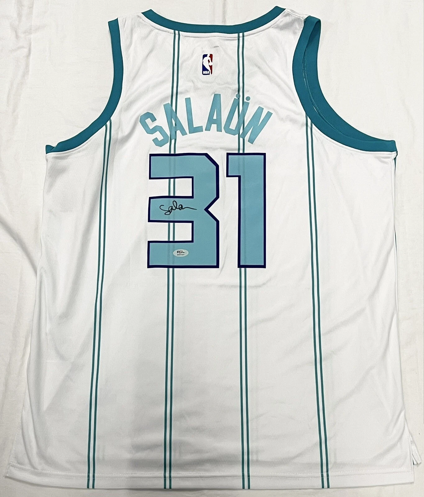 Tidjane Salaun Signed Autographed Charlotte Hornets Jersey PSA/DNA COA