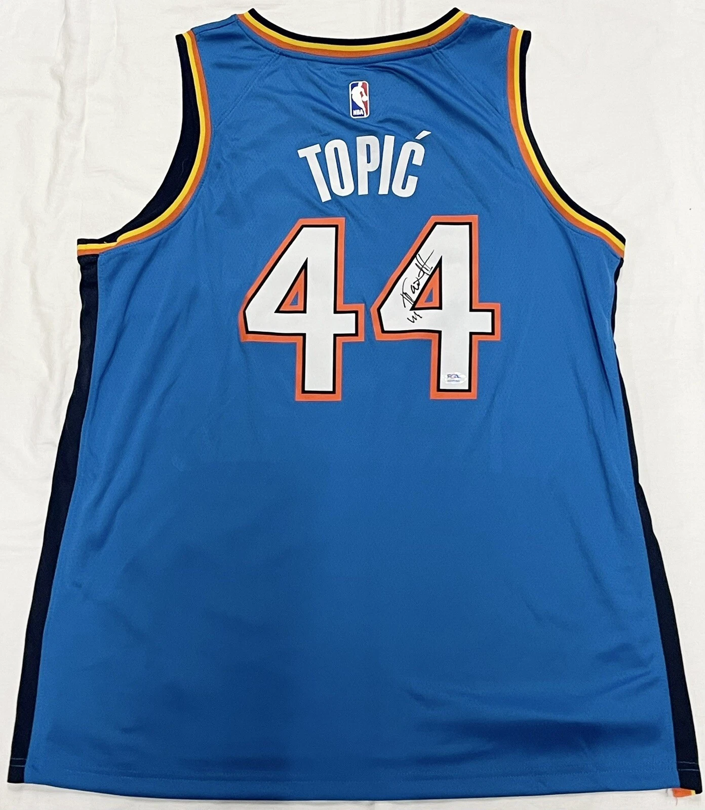 Nikola Topic Signed Autographed Oklahoma City Thunder Jersey PSA/DNA COA