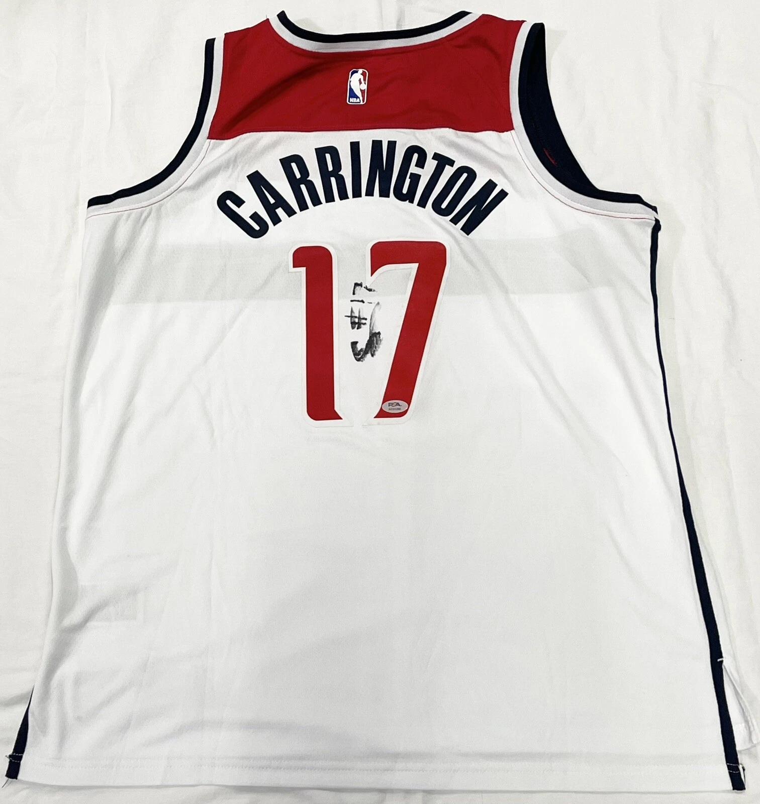 Carlton “Bub” Carrington Signed Autographed Washington Wizards Jersey PSA/DNA