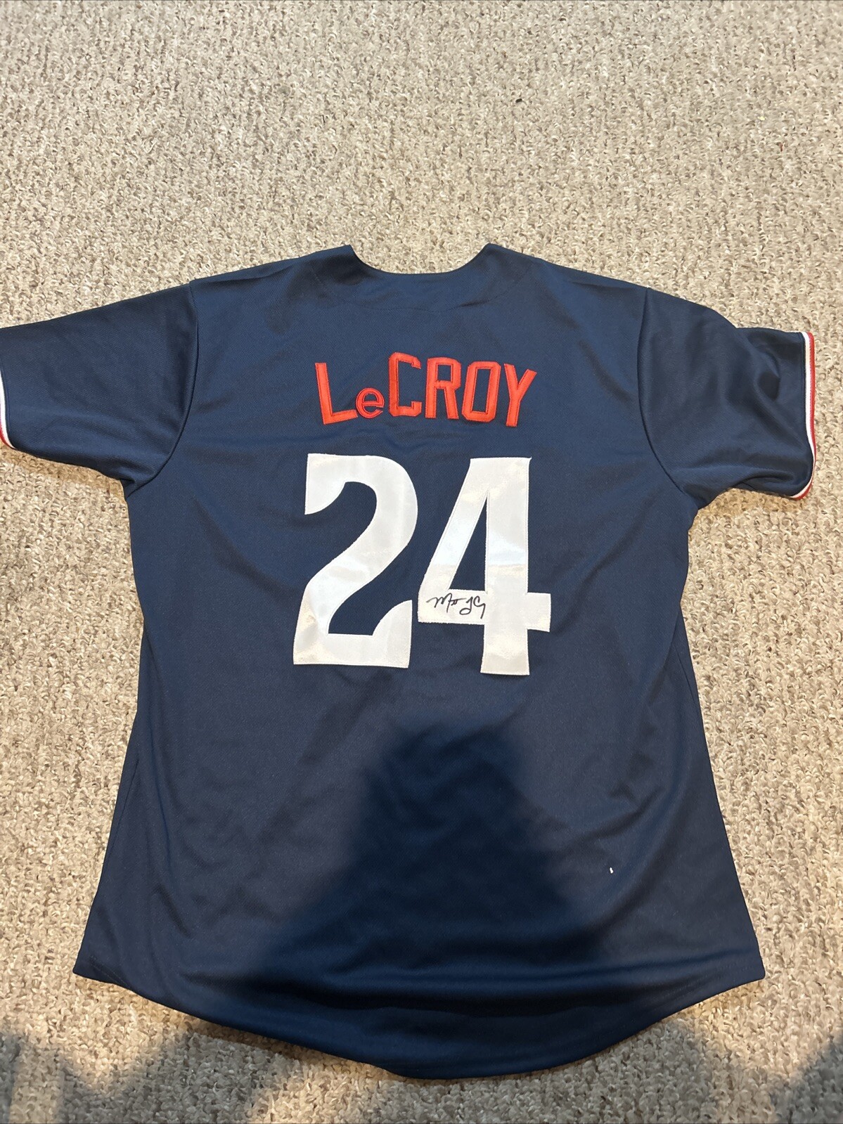 MINNESOTA TWINS- MATTHEW LECROY SIGNED AUTOGRAPH JERSEY COA BASEBALL