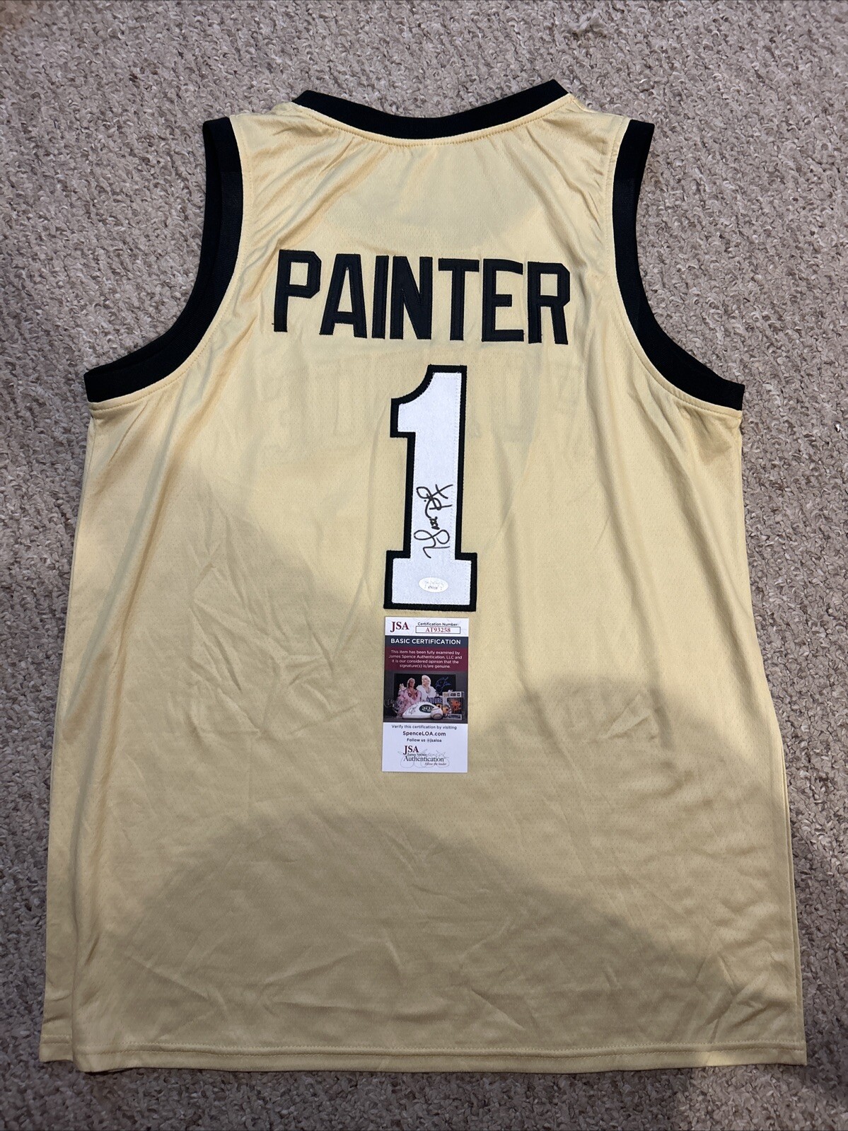 PURDUE BOILERMAKERS- MATT PAINTER SIGNED AUTOGRAPH JERSEY JSA COA BASKETBALL
