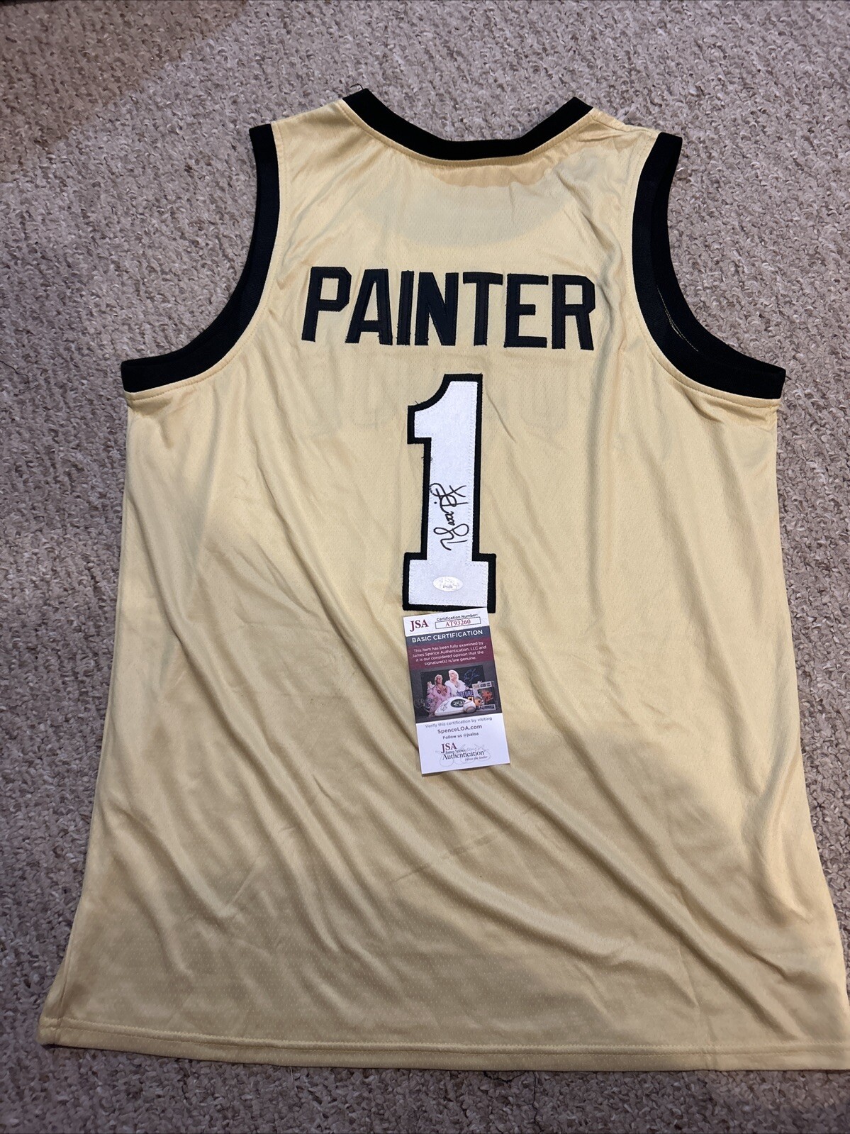 PURDUE BOILERMAKERS- MATT PAINTER SIGNED AUTOGRAPH JERSEY JSA COA BASKETBALL