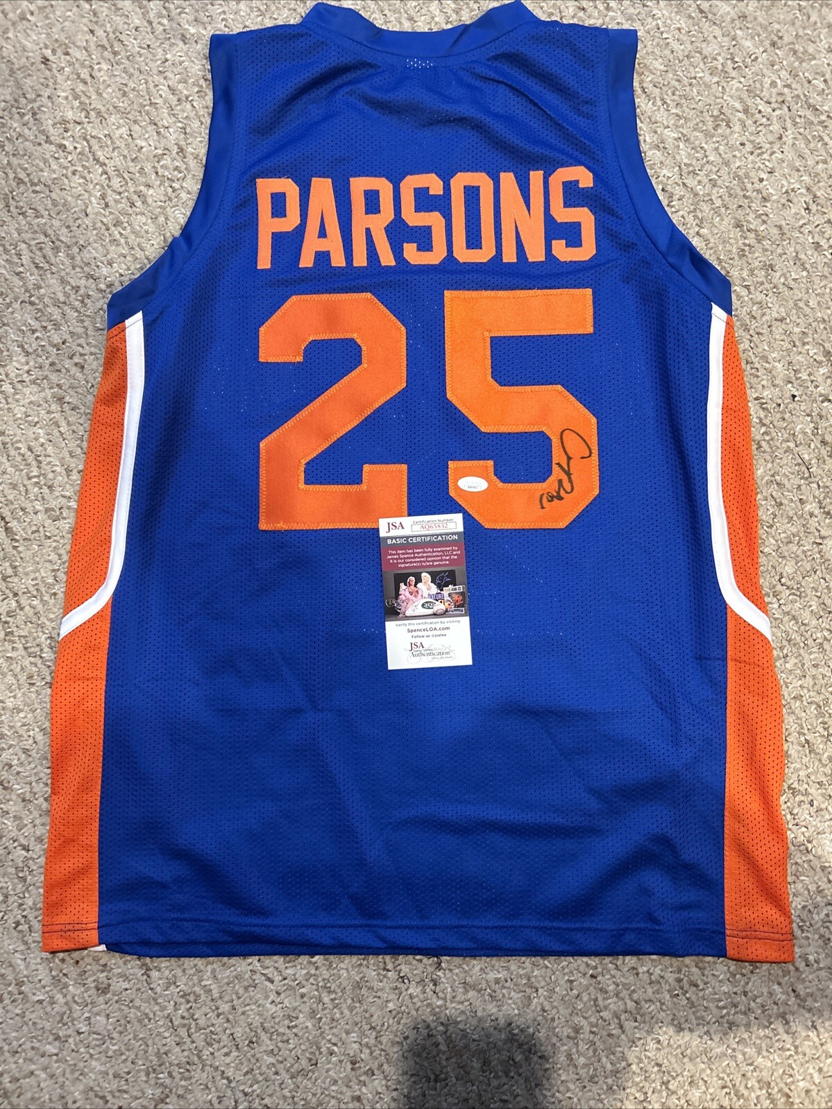 FLORIDA GATORS- CHANDLER PARSONS SIGNED AUTOGRAPH JERSEY JSA COA NBA STAR