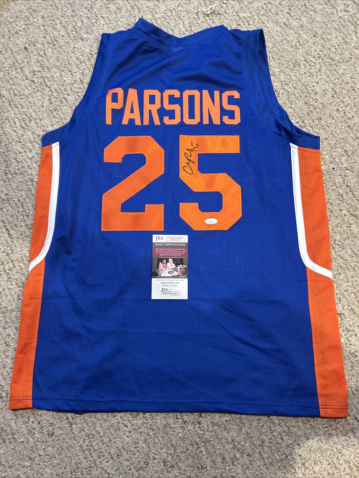 FLORIDA GATORS- CHANDLER PARSONS SIGNED AUTOGRAPH JERSEY JSA COA NBA STAR