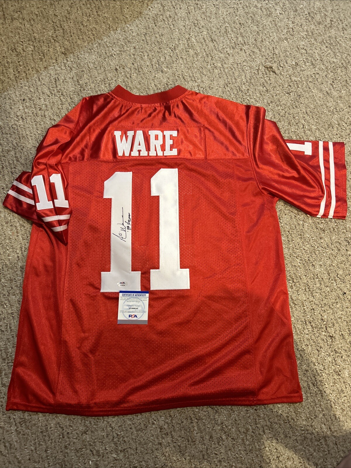 HOUSTON COUGARS- ANDRE WARE SIGNED AUTOGRAPH JERSEY PSA COA HEISMAN WINNER