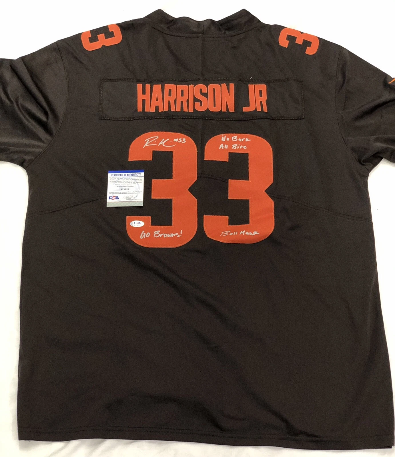 Ronnie Harrison Signed Autographed Cleveland Browns Jersey Psa/Dna