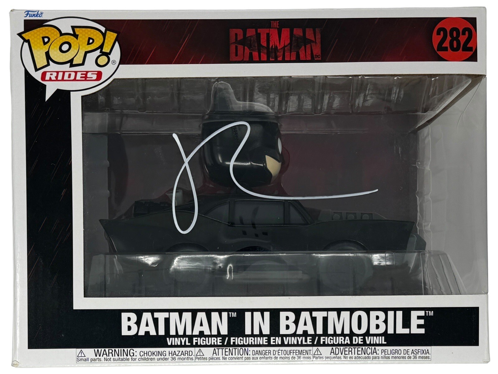 Robert Pattinson Signed The Batman in Batmobile Funko Pop Rides Autograph COA