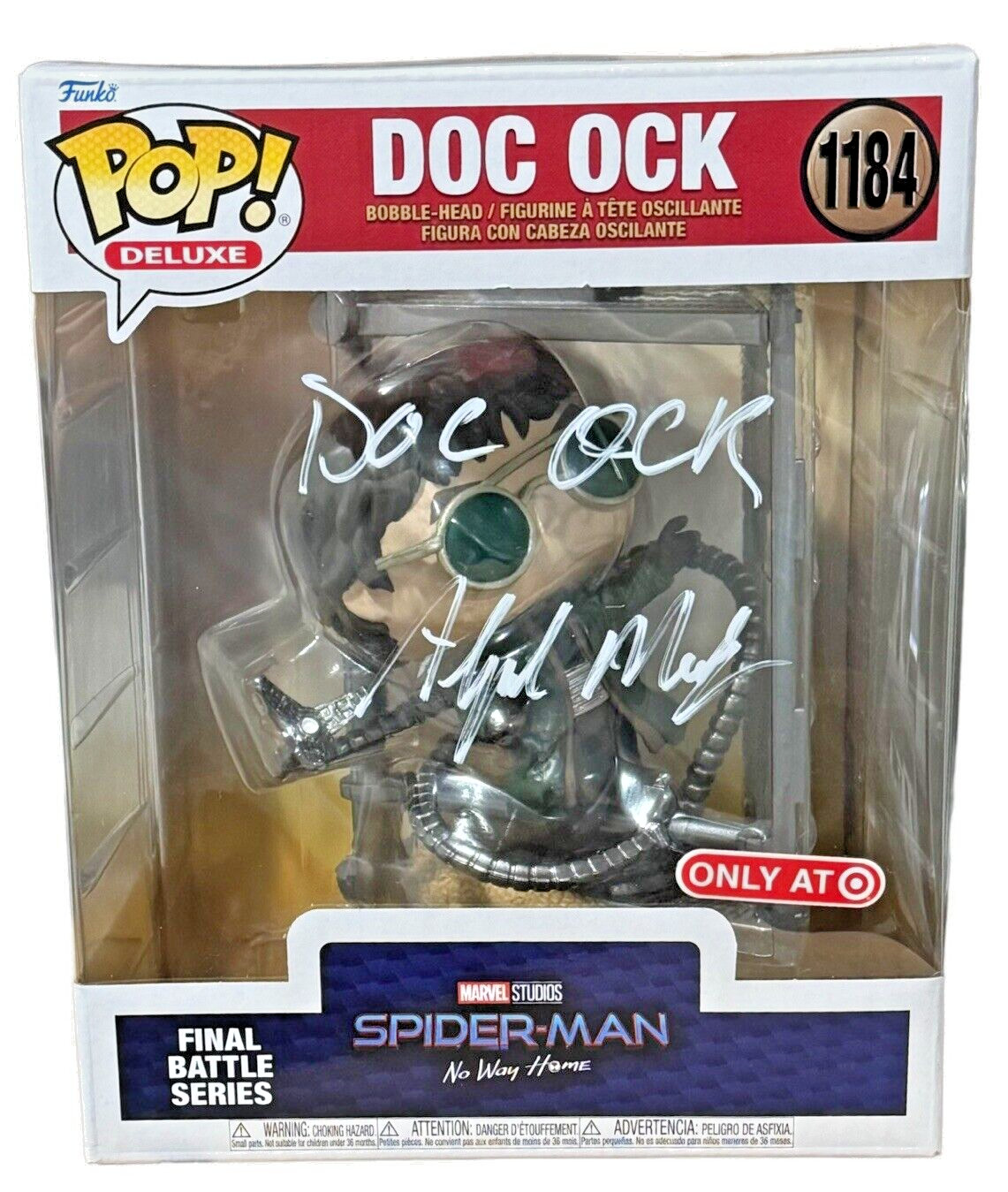 ALFRED MOLINA SIGNED SPIDER-MAN DOC OCK FUNKO POP DELUXE 1184 AUTOGRAPH BAS COA COLLECTIBLE MEMORABILIA
