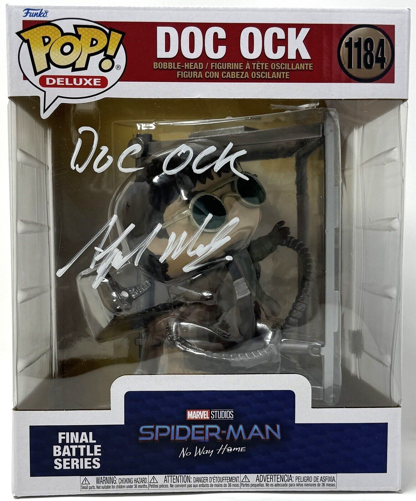 ALFRED MOLINA SIGNED SPIDER-MAN DOC OCK FUNKO POP DELUXE AUTOGRAPH BECKETT COA COLLECTIBLE MEMORABILIA