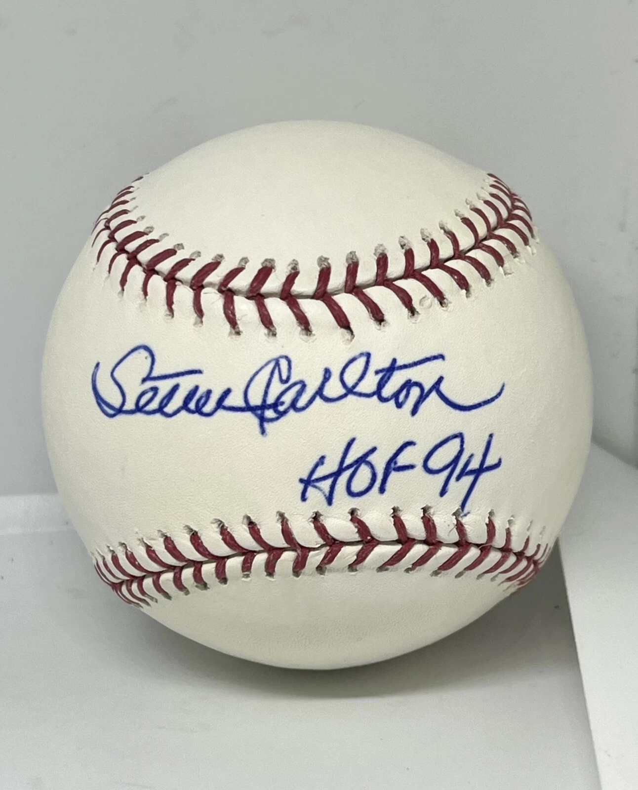 Steve Carlton Phillies signed Official MLB Baseball Ball W/ HOF Inscrip. Beckett