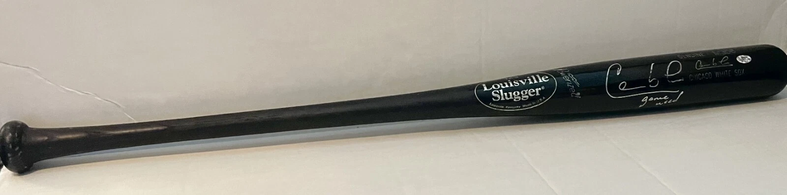 Carlos Lee White Sox signed Game Used Louisville Slugger Bat autographed Beckett