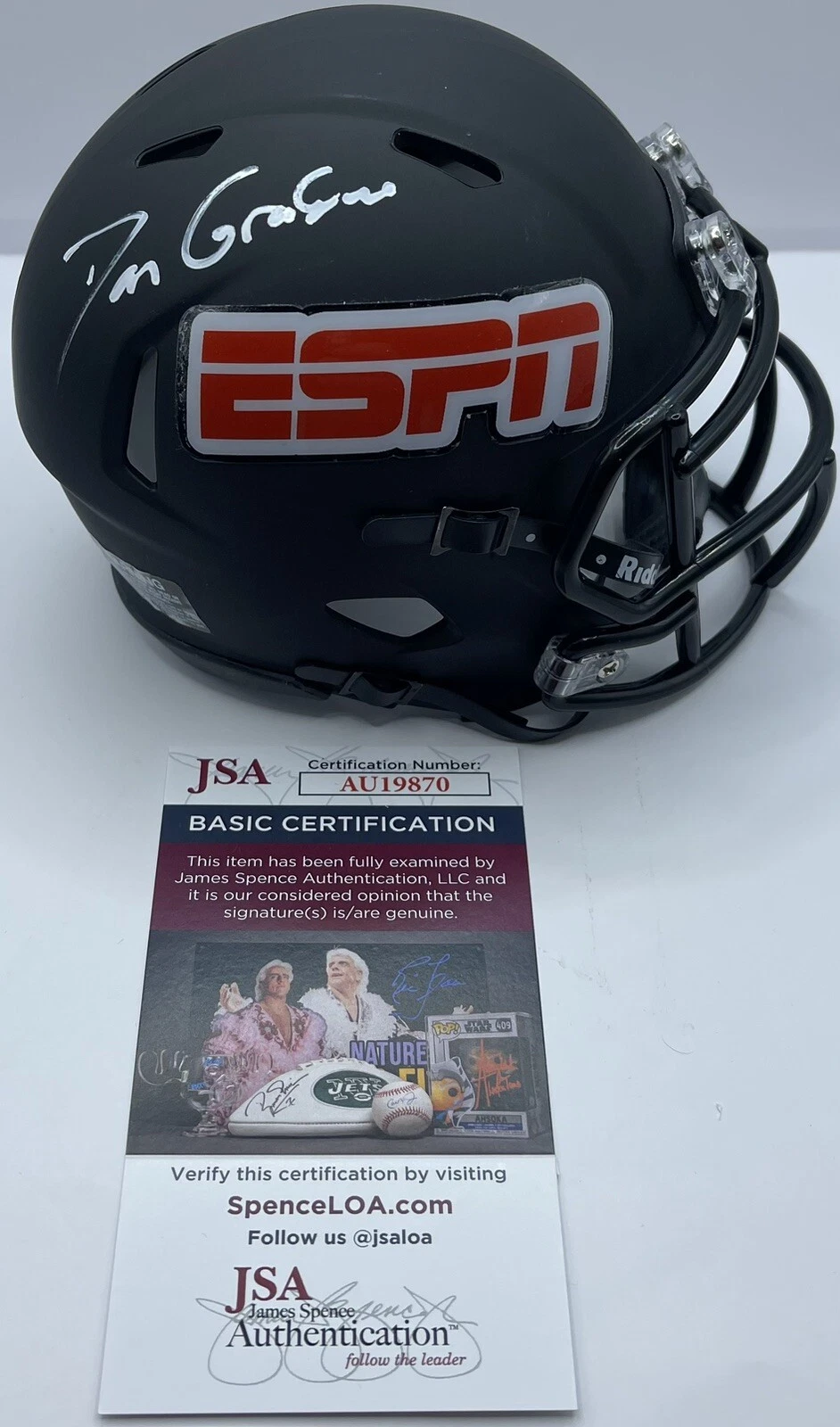 Dan Graziano Signed Autographed Custom ESPN Mini Helmet JSA COA