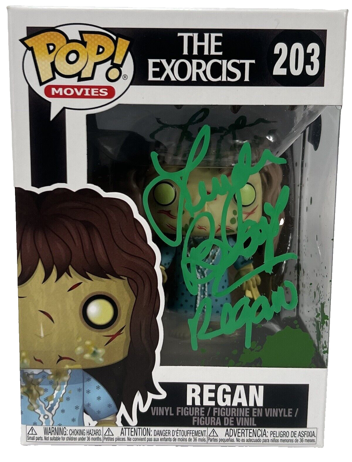 Linda Blair Signed Autograph Funko Pop The Exorcist Regan 203 Horror Beckett COA