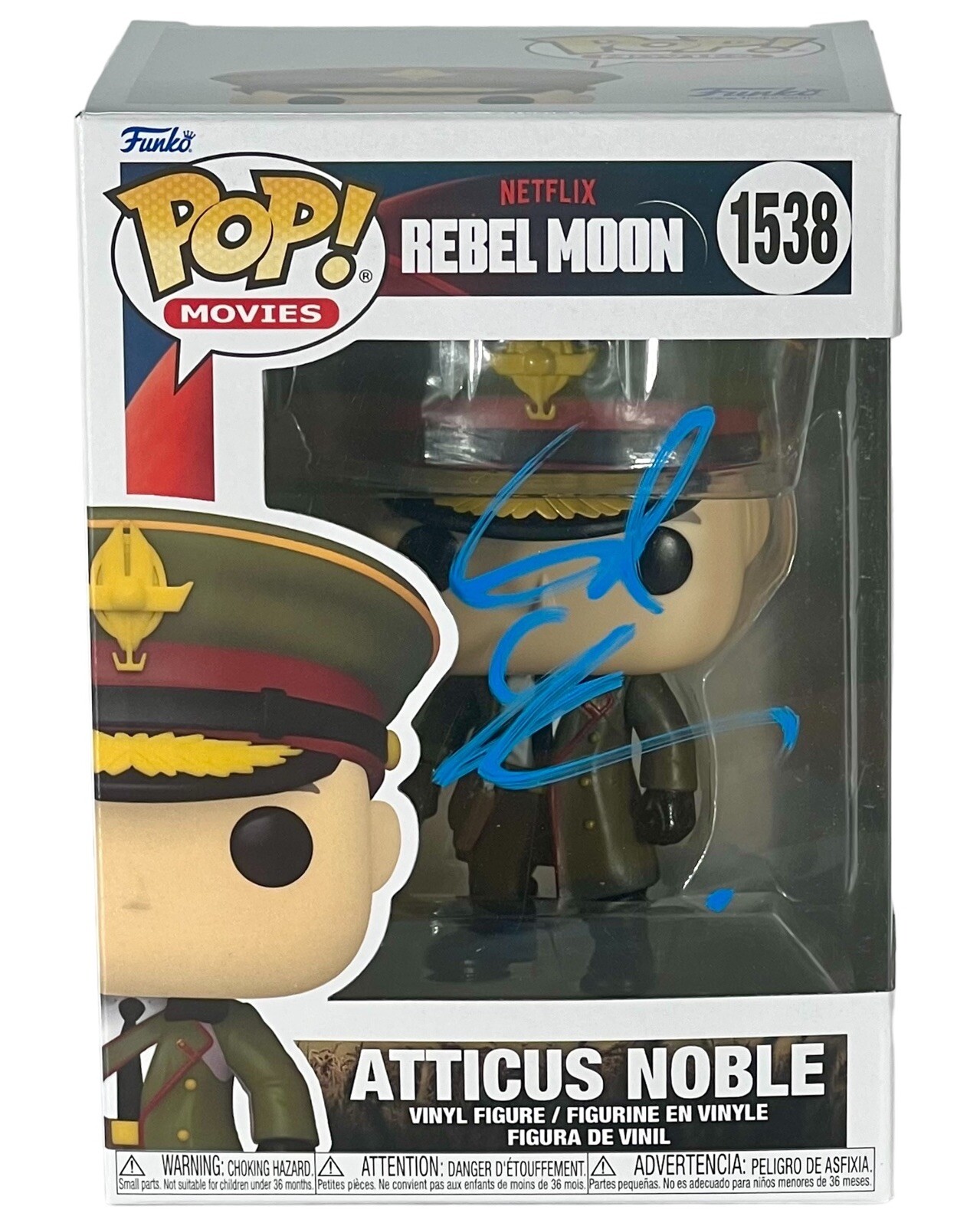 Ed Skrein Signed Funko Pop Rebel Moon Atticus Noble 1538 Autograph Beckett COA