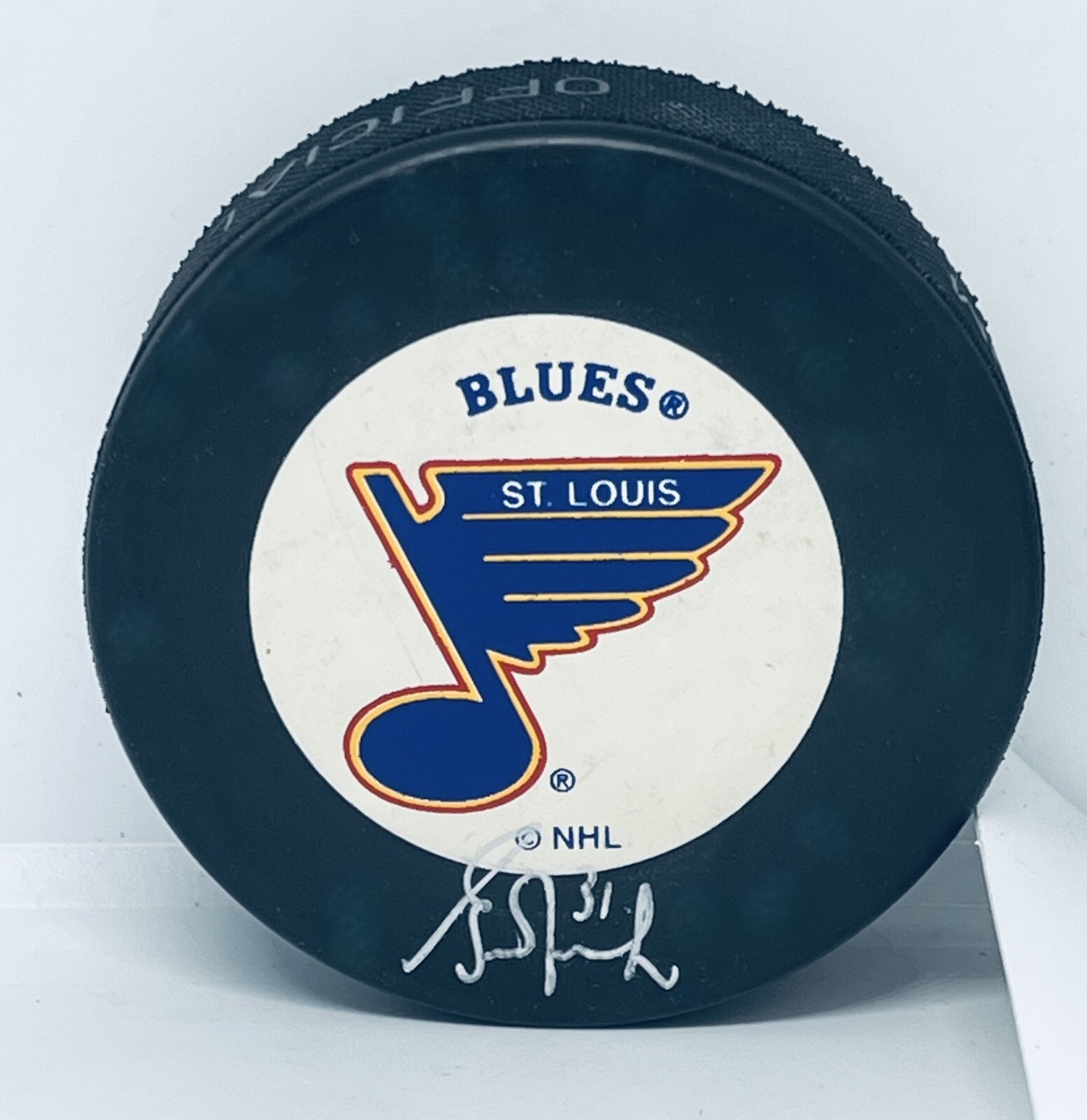 Grant Fuhr signed St. Louis Blues Puck autographed Beckett COA