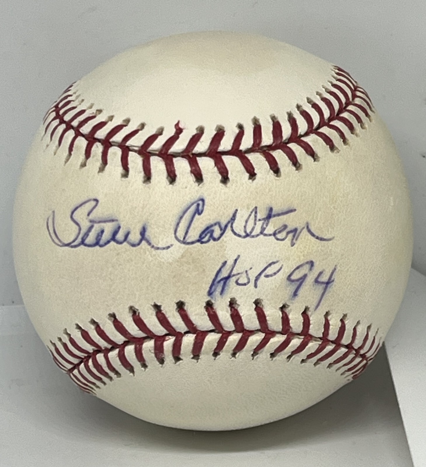 Steve Carlton Phillies signed Official MLB Baseball Ball W HOF Inscr Beckett COA
