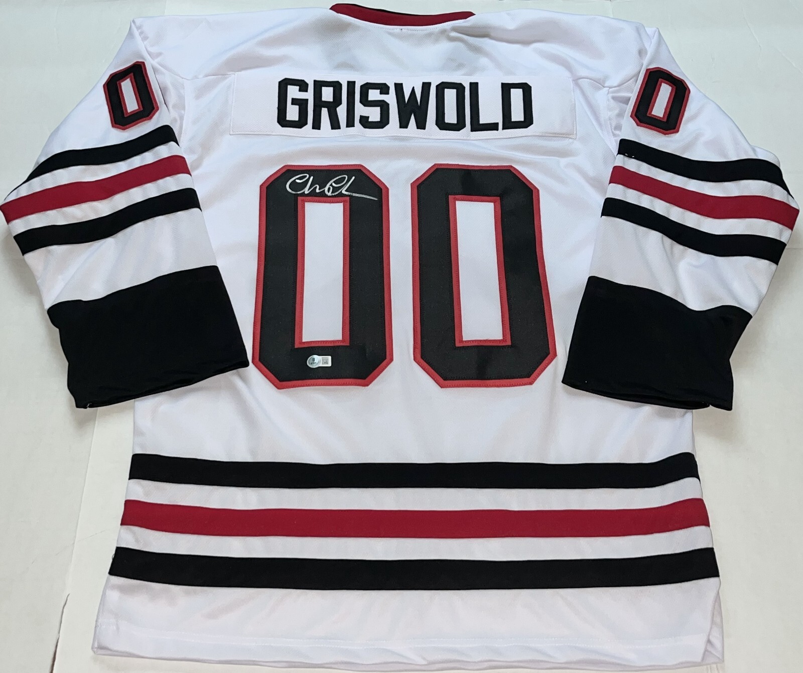 Chevy Chase Christmas Vacation signed Custom Griswold Jersey Beckett Witnessed