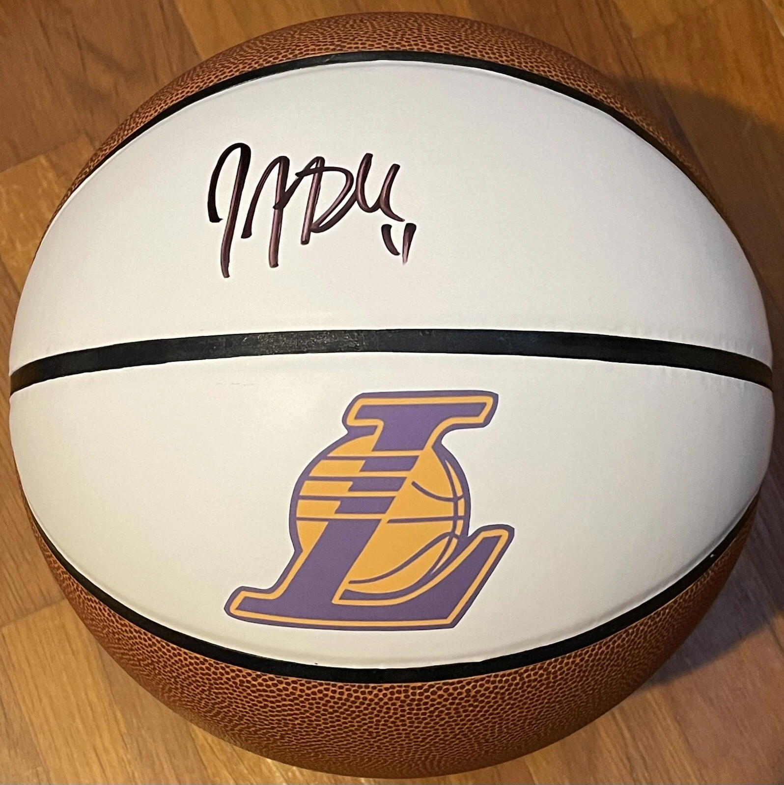 JJ J.J. Redick Signed Autographed Los Angeles Lakers Logo Basketball Beckett