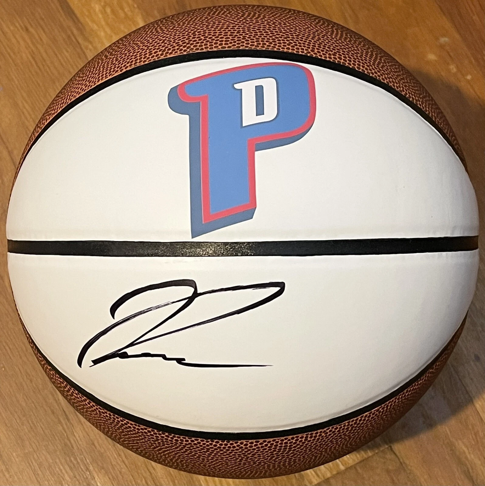 Ron Holland II Signed Autographed Detroit Pistons Logo Basketball PSA/DNA