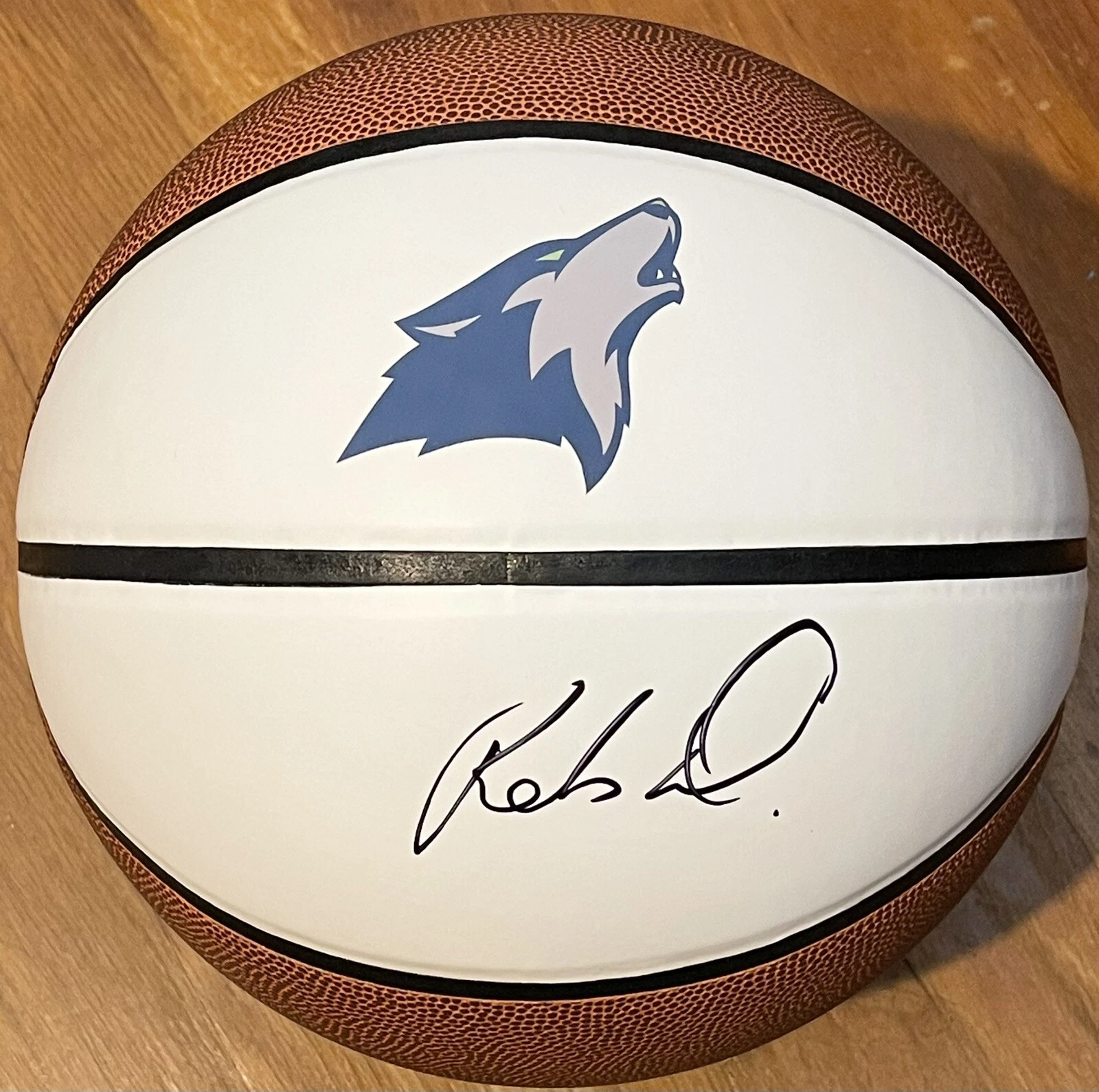 Rob Dillingham Signed Autographed Minnesota Timberwolves Logo Basketball PSA/DNA