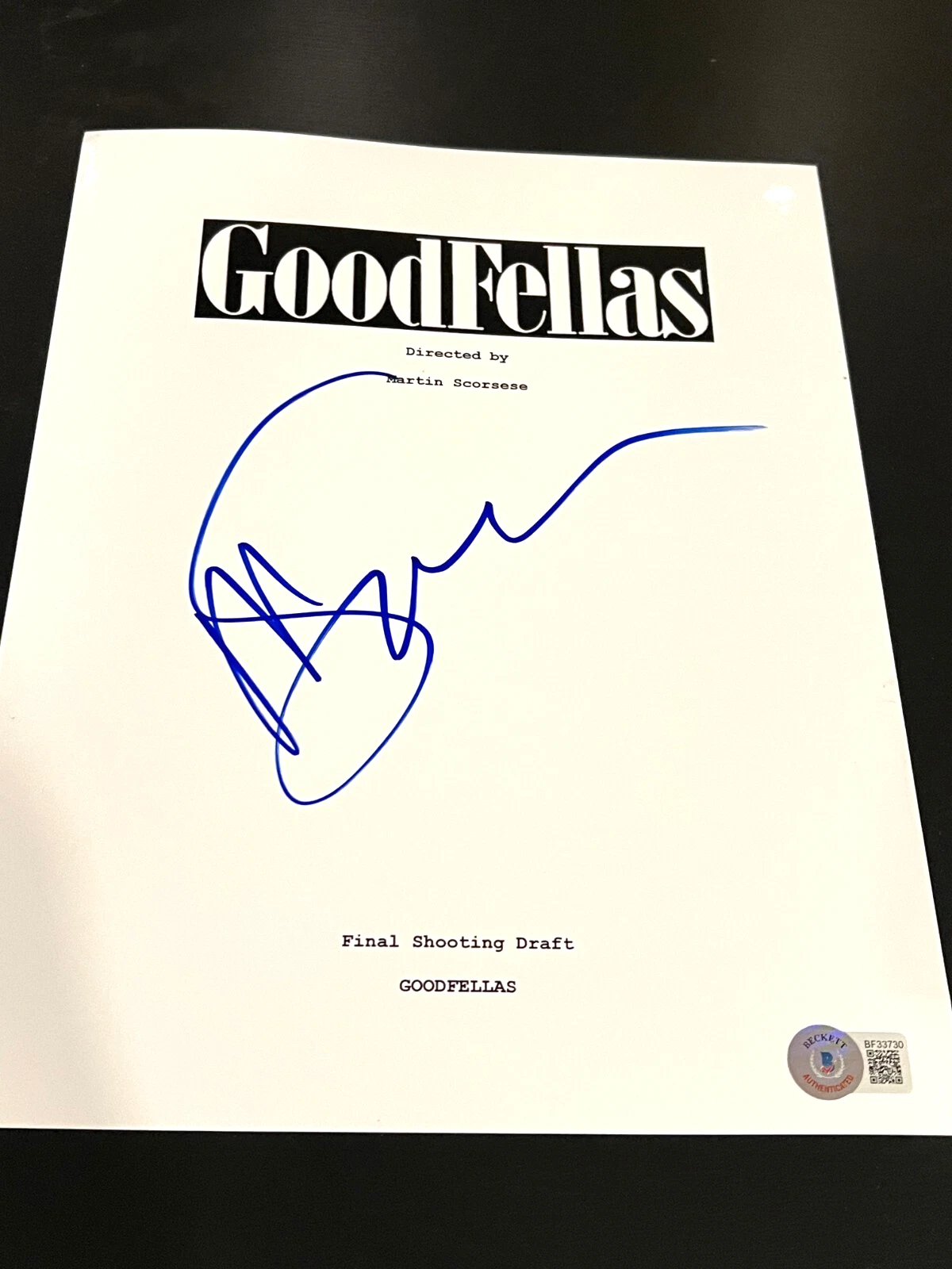 MARTIN SCORSESE SIGNED AUTOGRAPH MOVIE SCRIPT GOODFELLAS BECKETT BAS COA AUTO X5