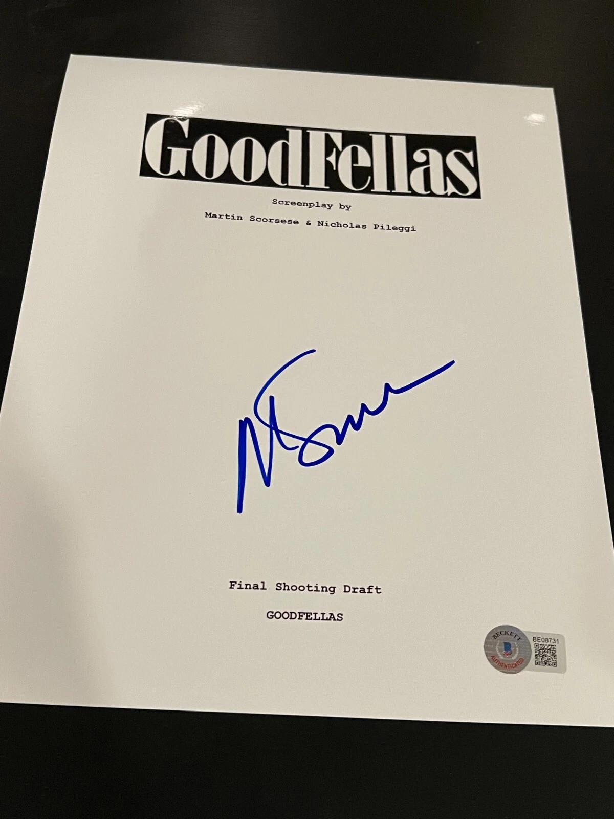 MARTIN SCORSESE SIGNED AUTOGRAPH MOVIE SCRIPT GOODFELLAS BECKETT BAS COA AUTO X7