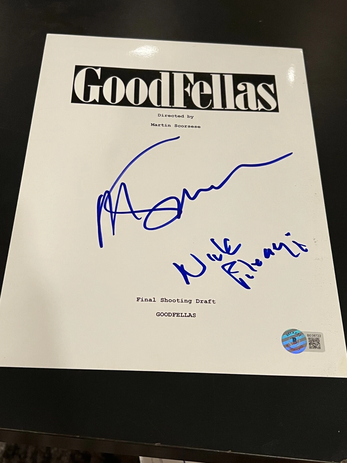 MARTIN SCORSESE SIGNED AUTOGRAPH MOVIE SCRIPT GOODFELLAS BECKETT BAS COA AUTO A1