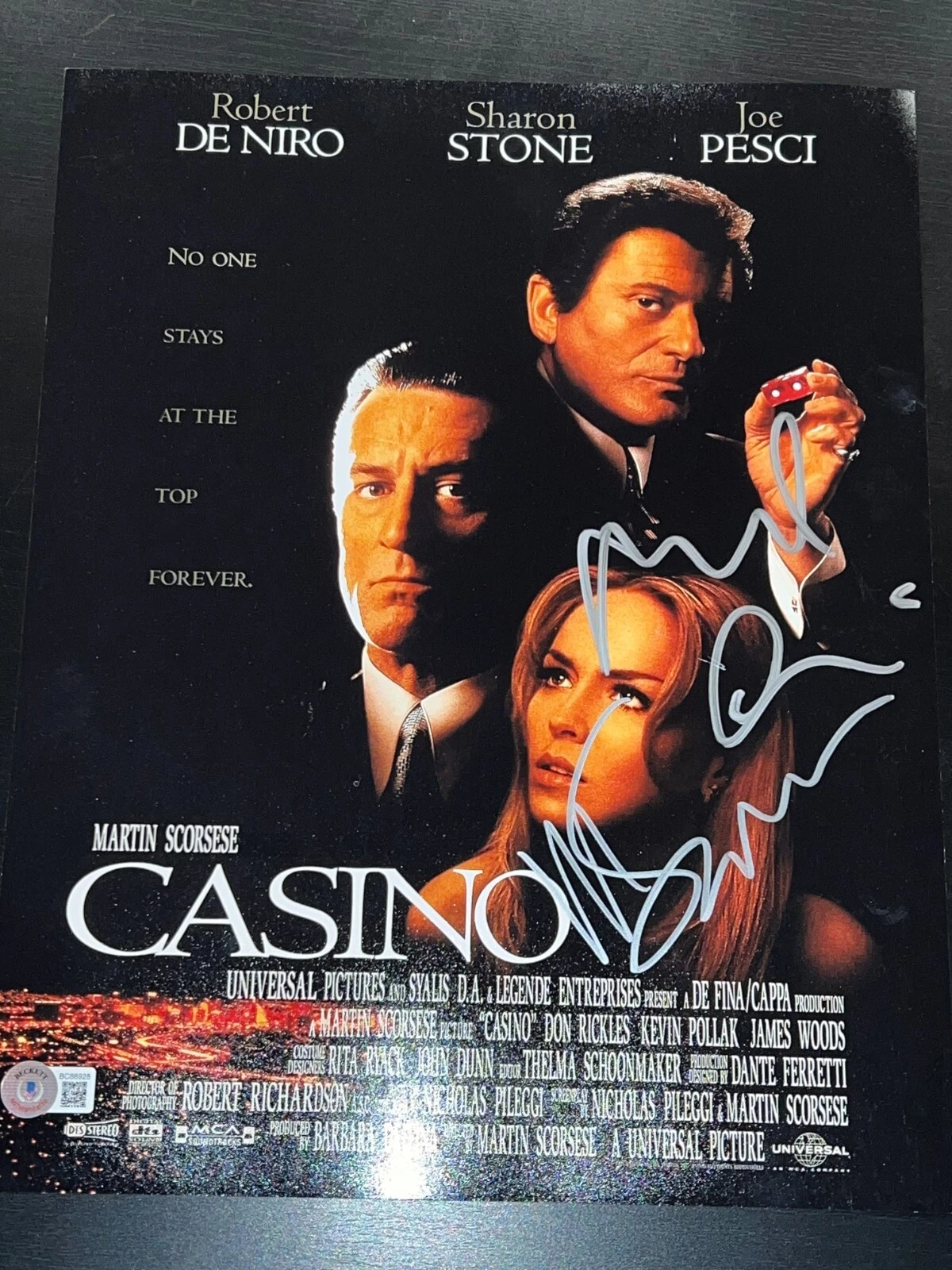 MARTIN SCORSESE DENIRO SIGNED AUTOGRAPH POSTER PHOTO 11X14 CASINO BECKETT BAS D