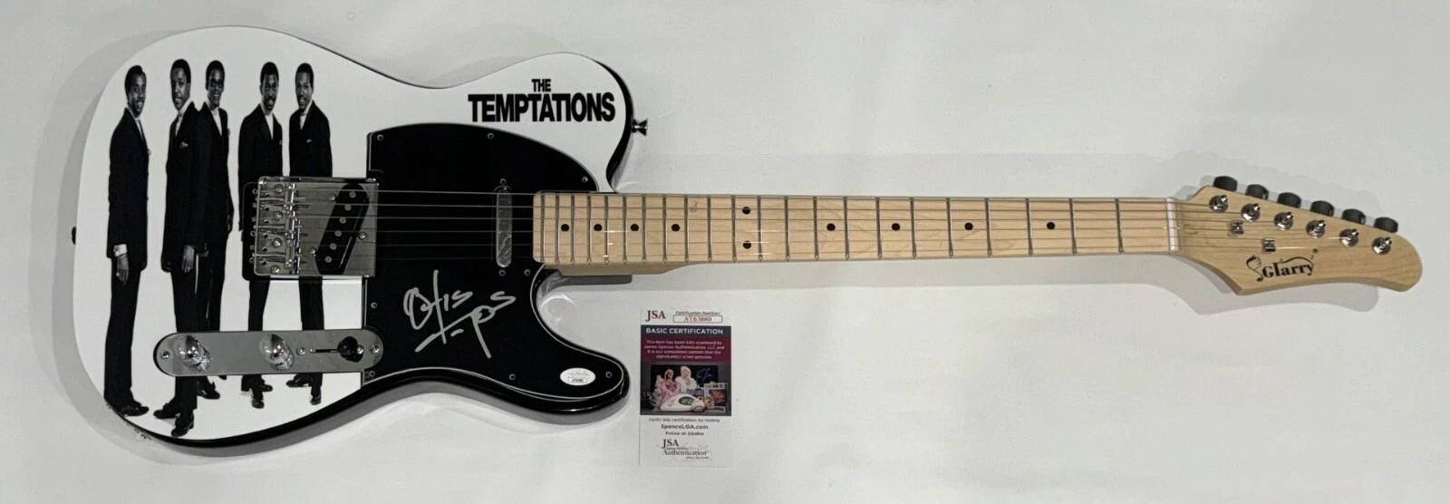 OTIS WILLIAMS SIGNED CUSTOM ELECTRIC GUITAR THE TEMPTATIONS PROOF JSA COA