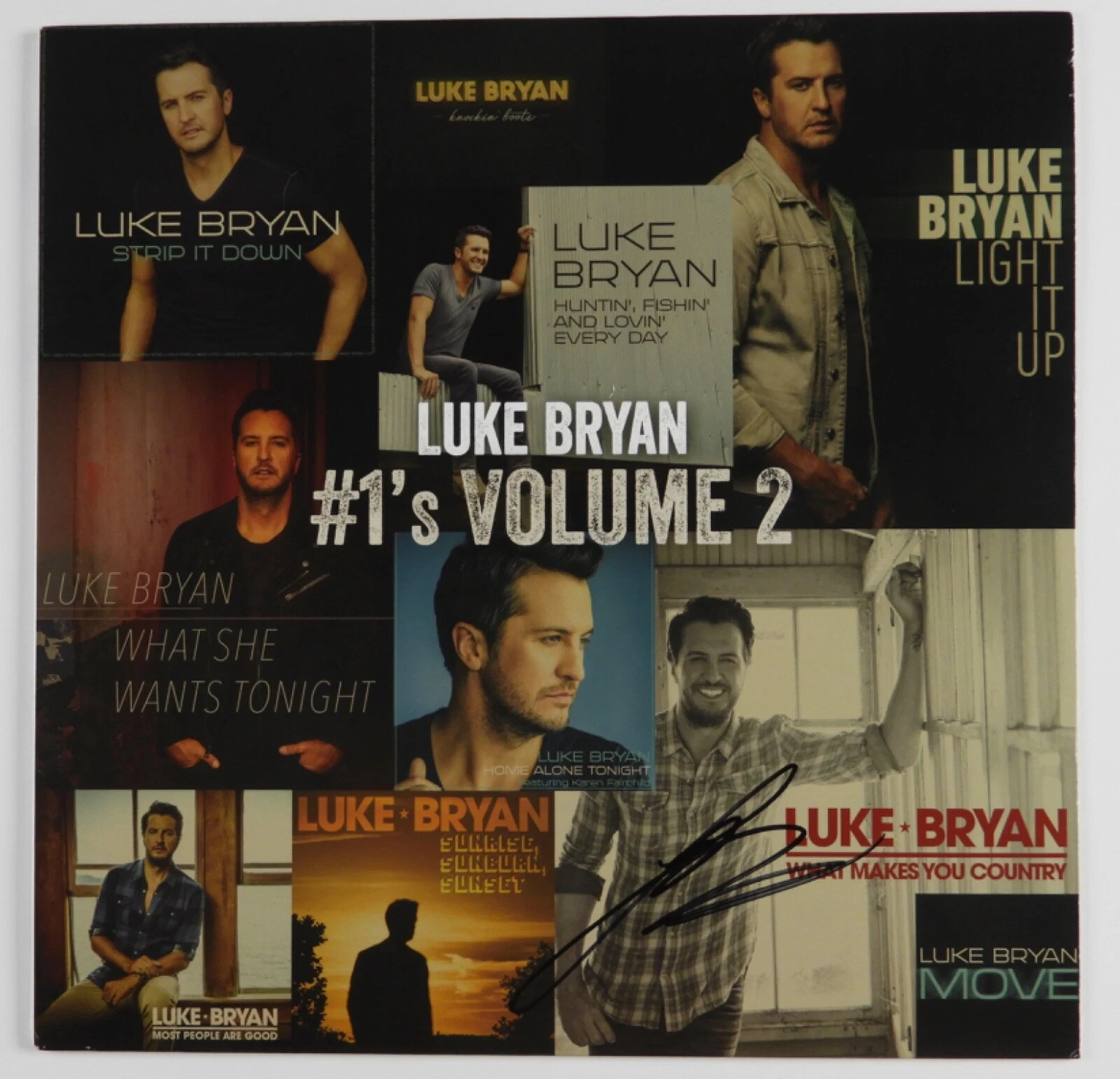 Luke Bryan JSA Signed Autograph Album Record Vinyl #1s Volume 2