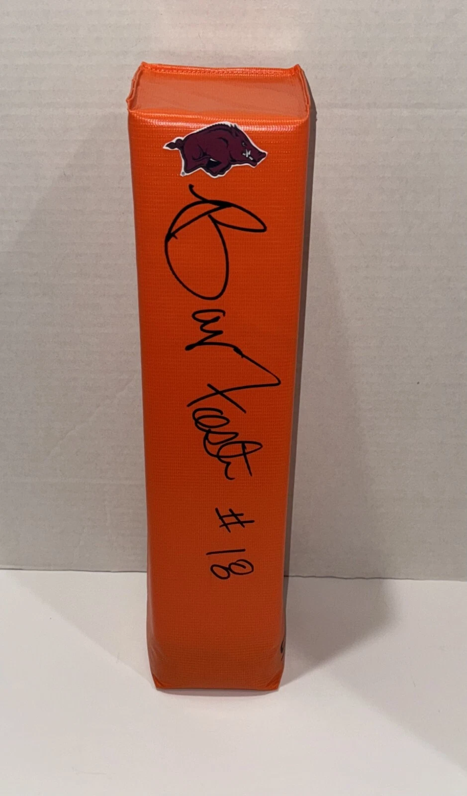 BARRY FOSTER SIGNED TOUCHDOWN PYLON ARKANSAS RAZORBACKS FOOTBALL