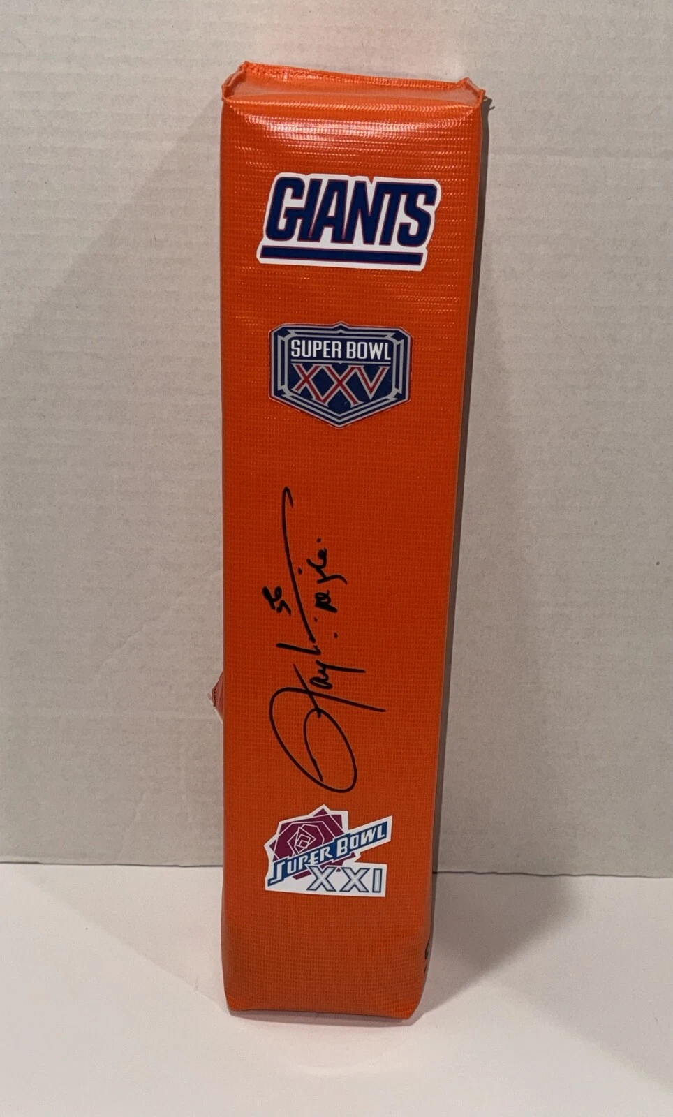 LAWRENCE TAYLOR SIGNED TOUCHDOWN PYLON NEW YORK GIANTS SUPER BOWL