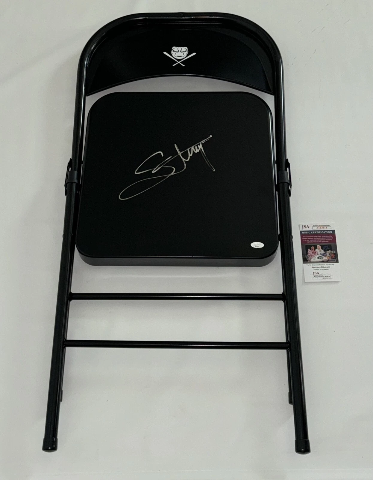 STING SIGNED FULL-SIZE STEEL CHAIR WCW THE ICON AUTOGRAPHED JSA COA