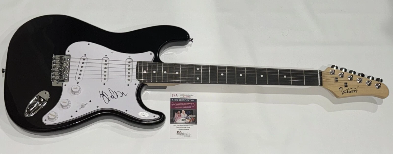 CHARLOTTE SANDS SIGNED BLACK ELECTRIC GUITAR POP ROCK RARE JSA COA