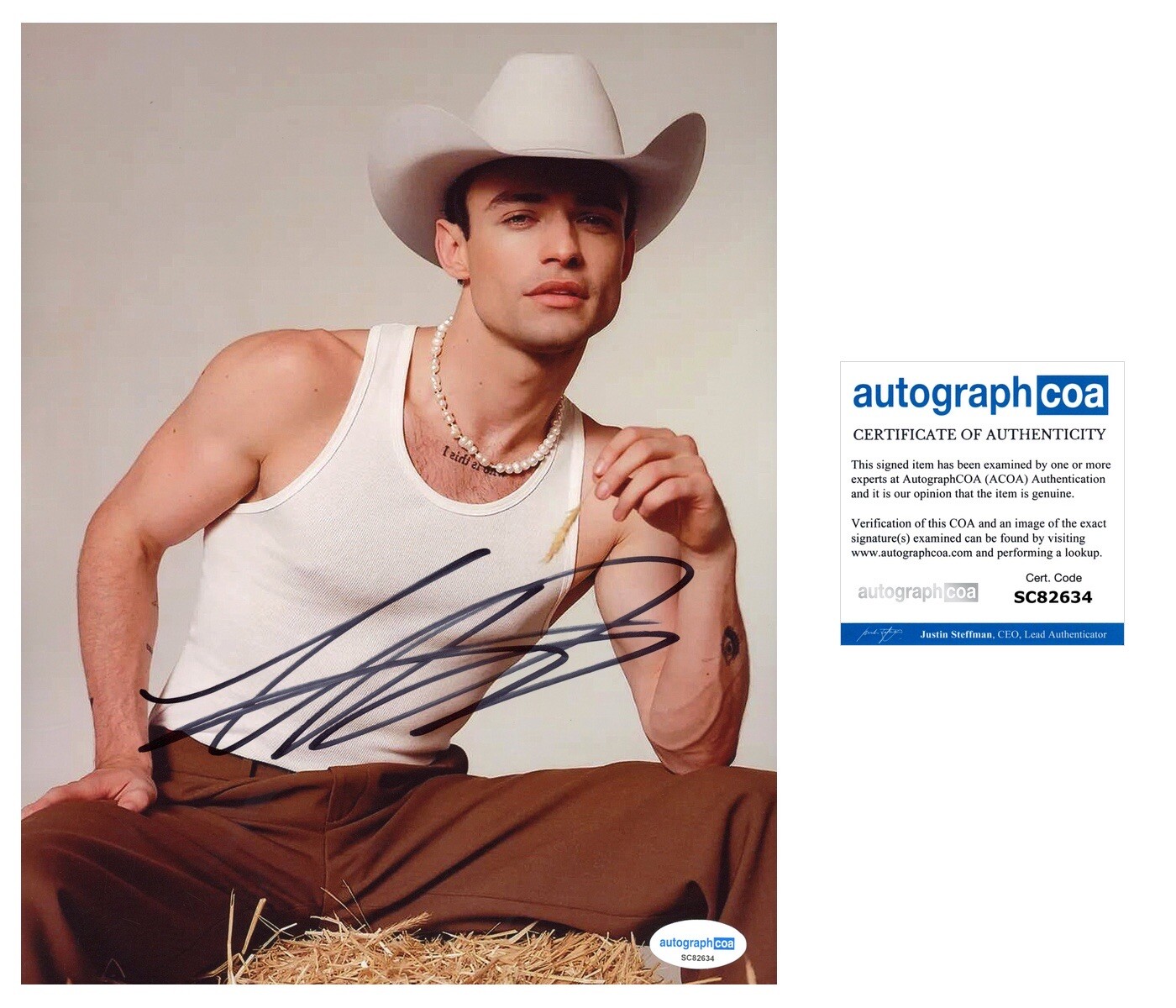 Thomas Doherty ‘Gossip Girl’ Signed Actor ‘Max Wolfe’ ACOA