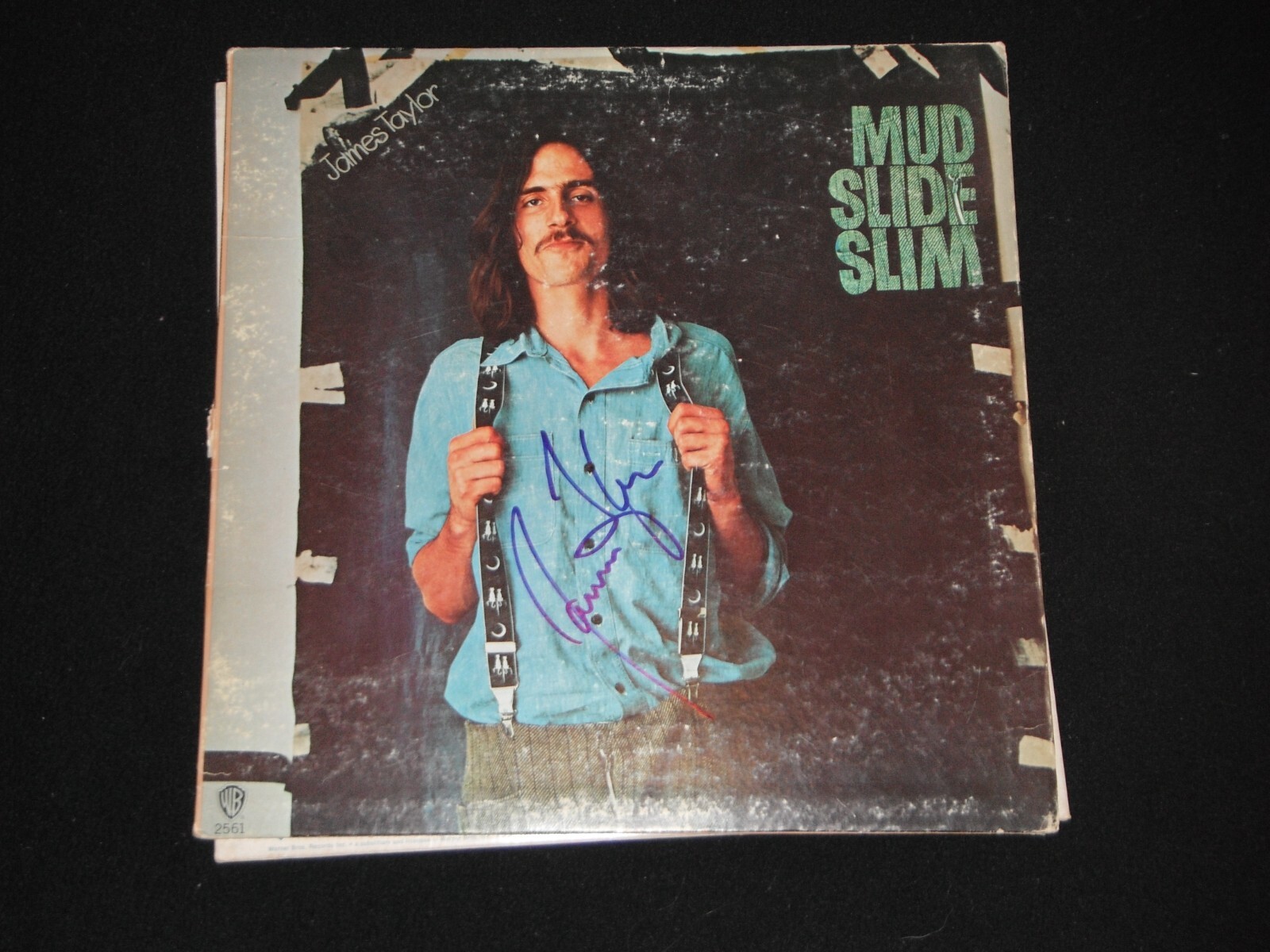 JAMES TAYLOR SIGNED MUD SLIDE SLIM VINYL ALBUM LEGEND!